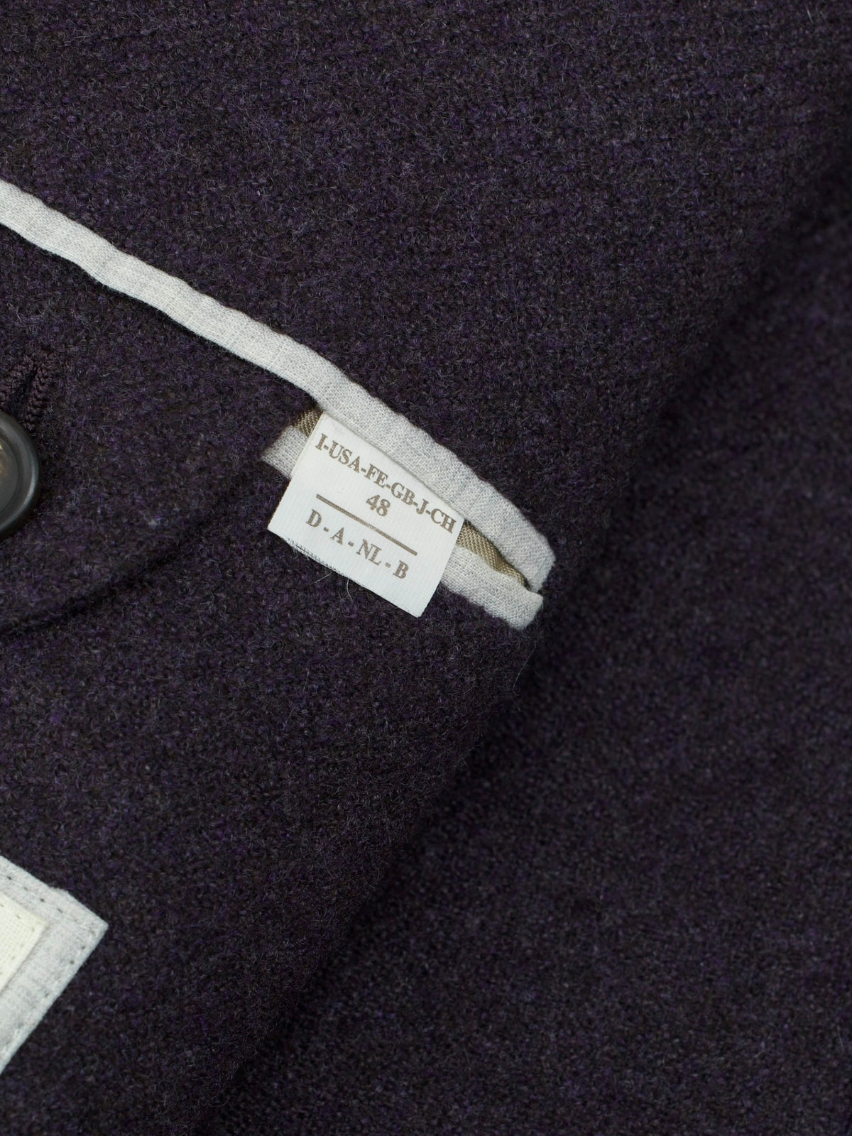 Brunello Cucinelli Aubergine Cashmere & Wool Peak-Lapel Jacket