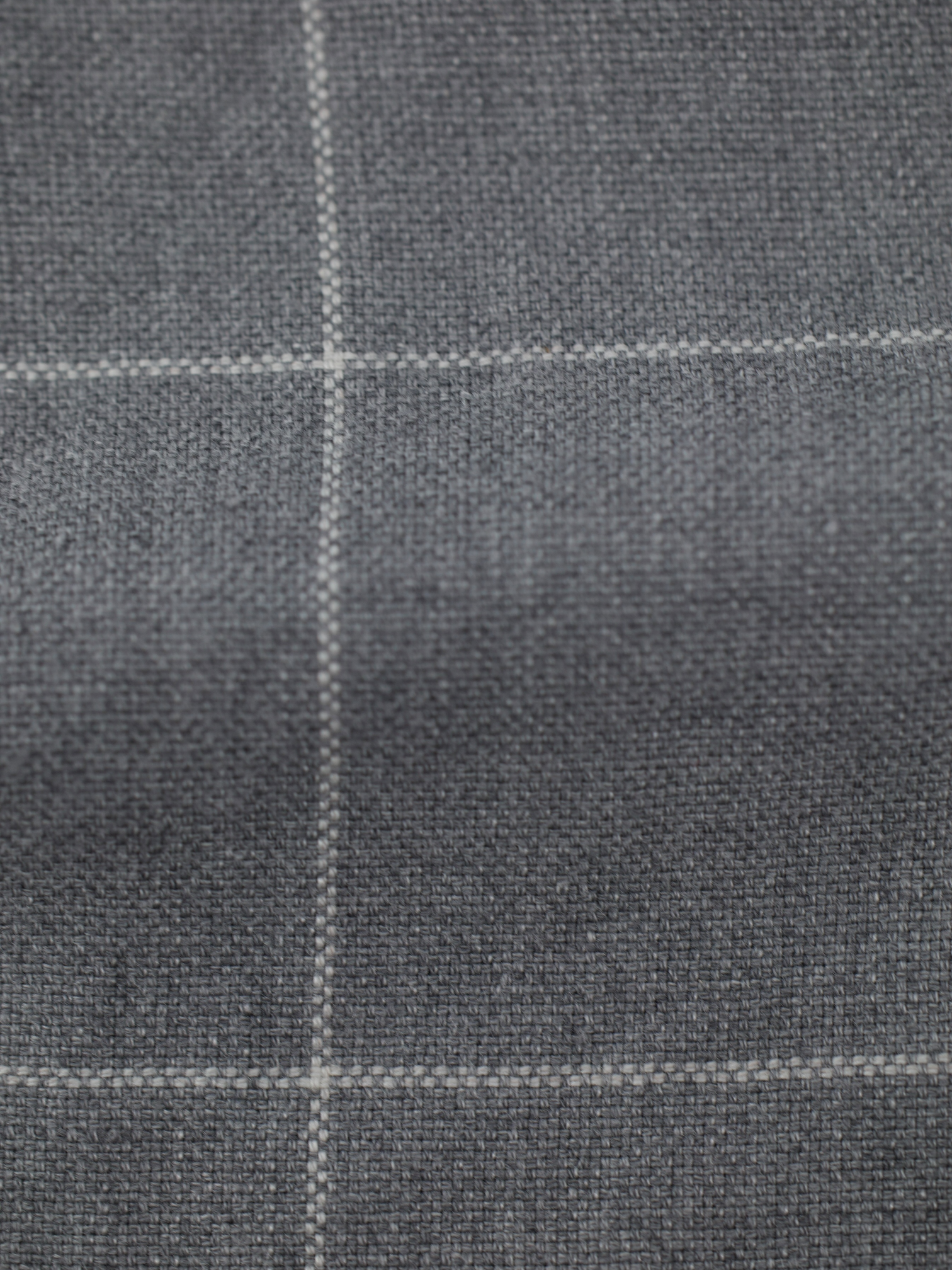 Ermenegildo Zegna Light Grey Linen & Cotton Windowpane Jacket