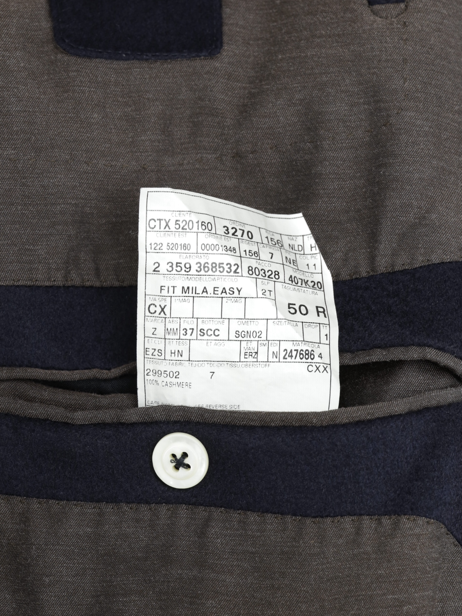 Ermenegildo Zegna Navy Pure Cashmere Milanese Overcoat