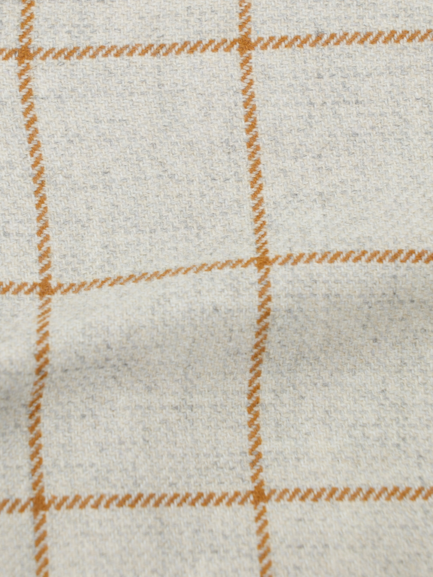 Orazio Luciano Oatmeal & Brown Pure Cashmere Windowpane Jacket