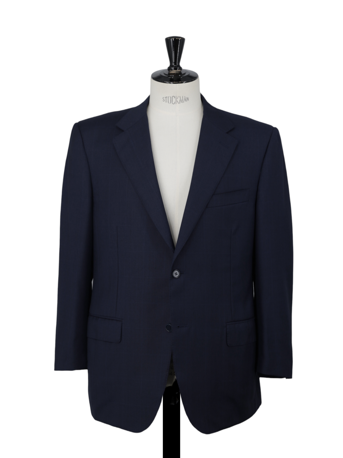 Canali Navy Fine-Wool Shadow-Check Vintage Milanese-Style Suit