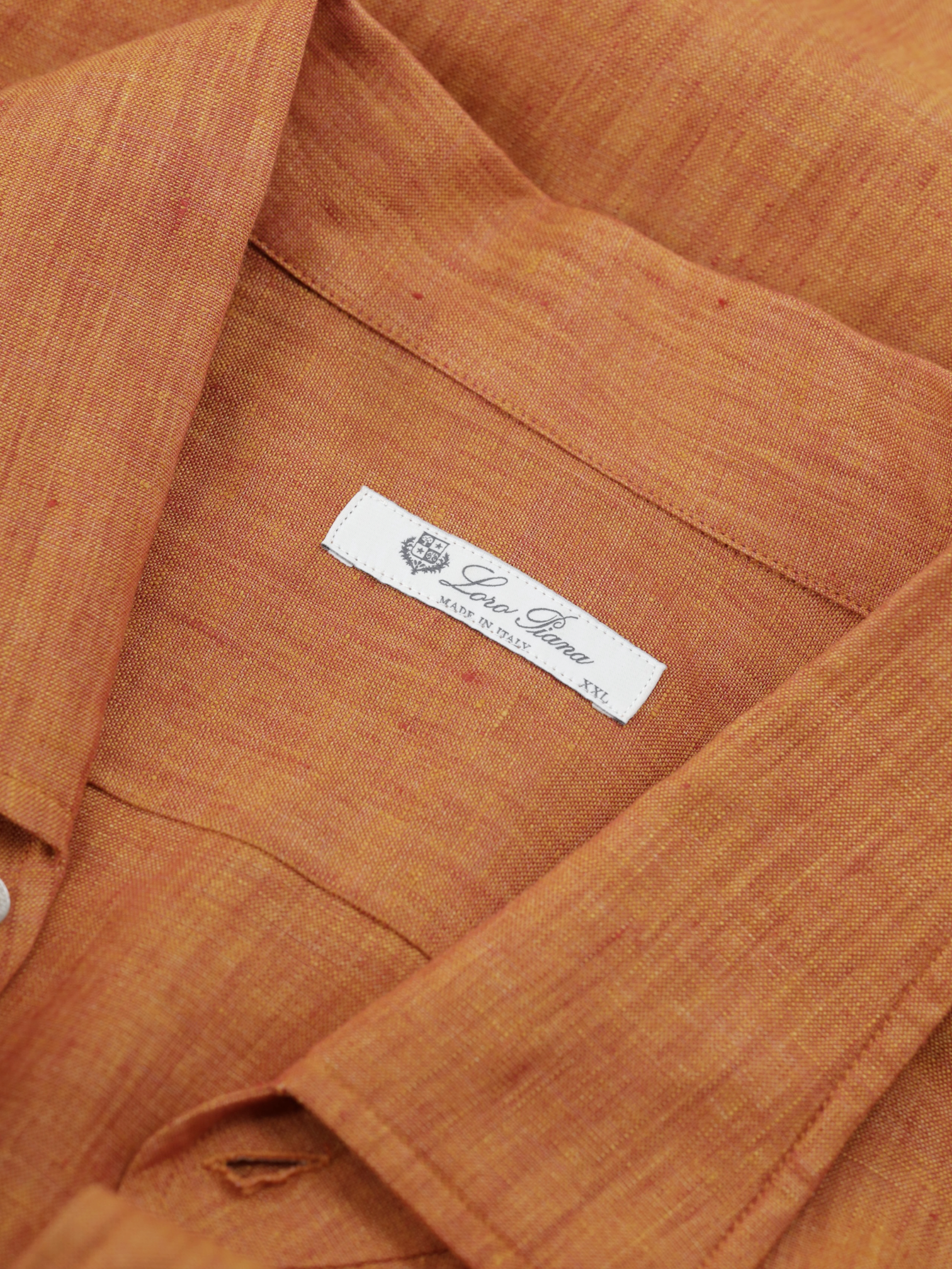 Loro Piana Terracotta André Garment-Dyed Linen Summer Shirt
