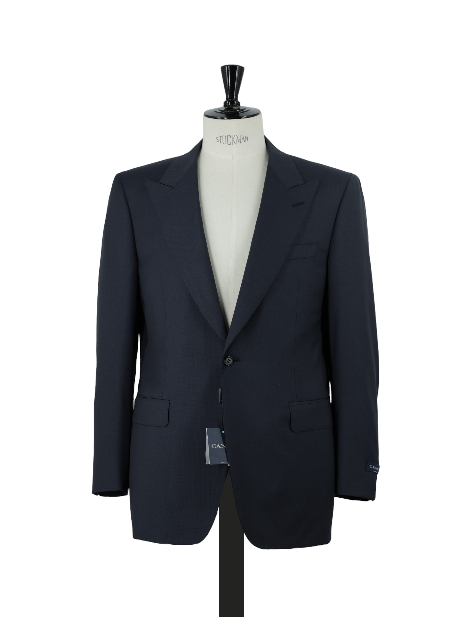 Canali Dark Blue Super 120's Wool Micro-ZigZag Jacket
