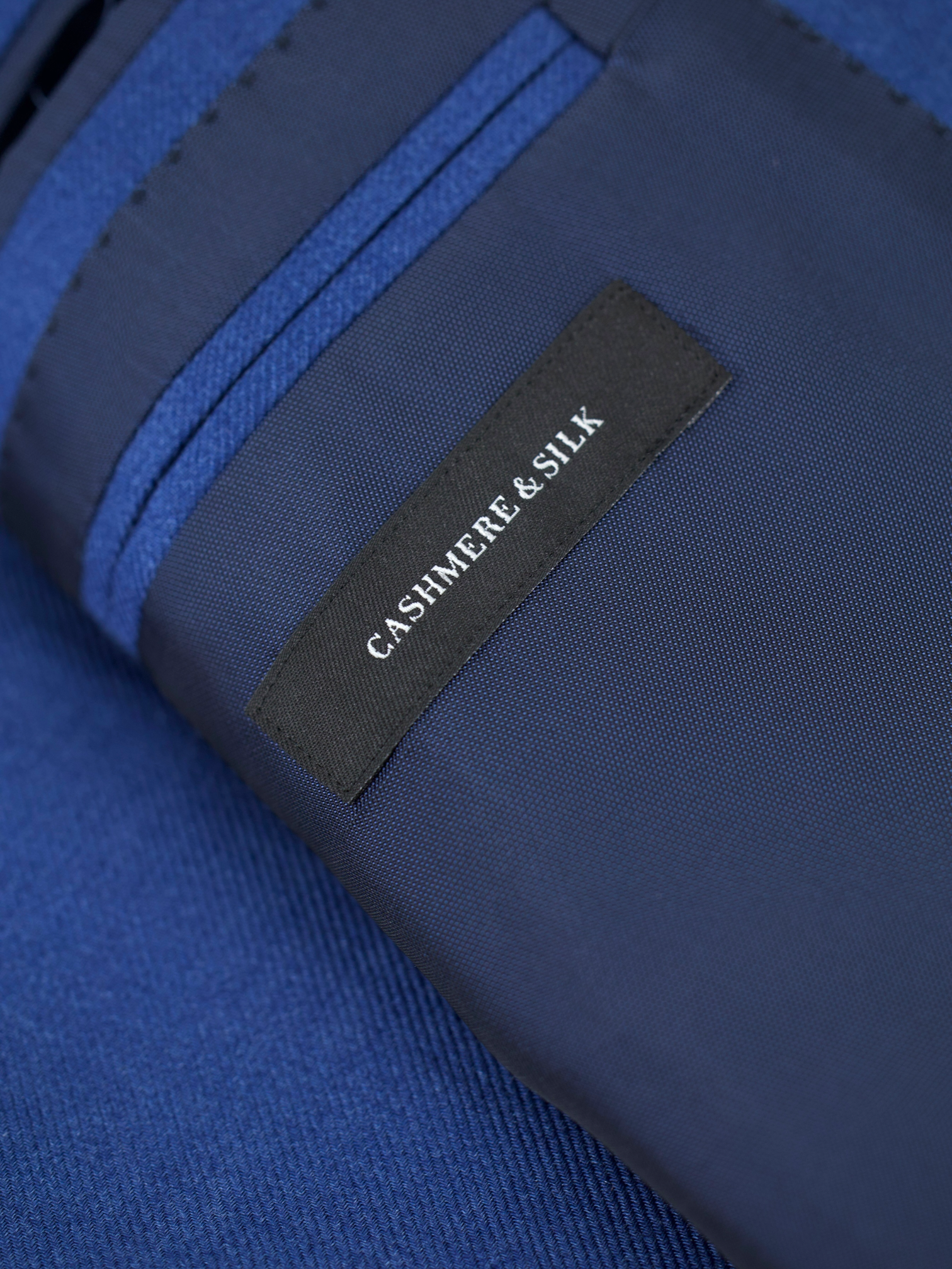 Ermenegildo Olympic Blue Cashmere & Silk Twill Easy Jacket