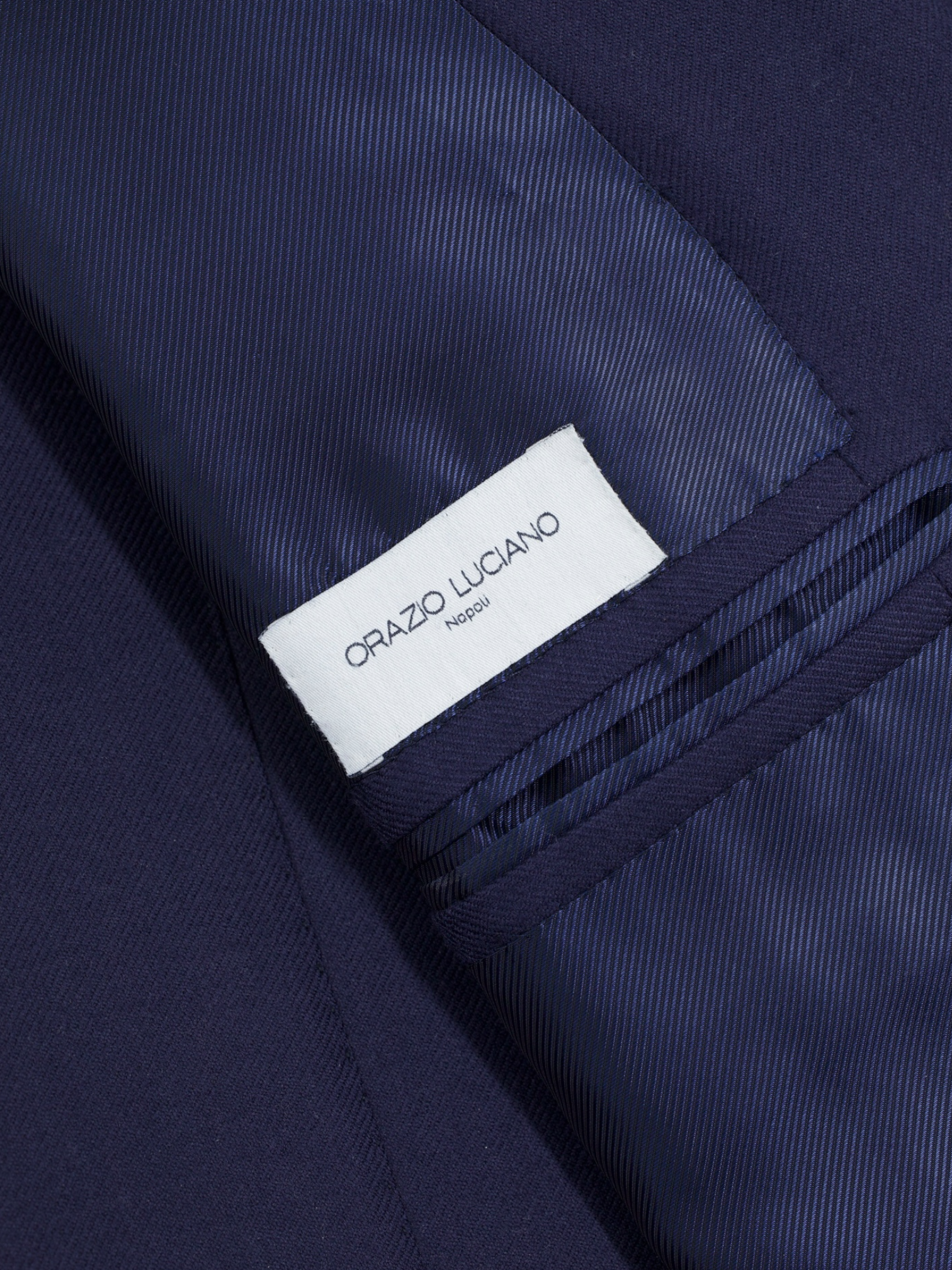 Orazio Luciano Navy Brushed-Wool Twill Jacket