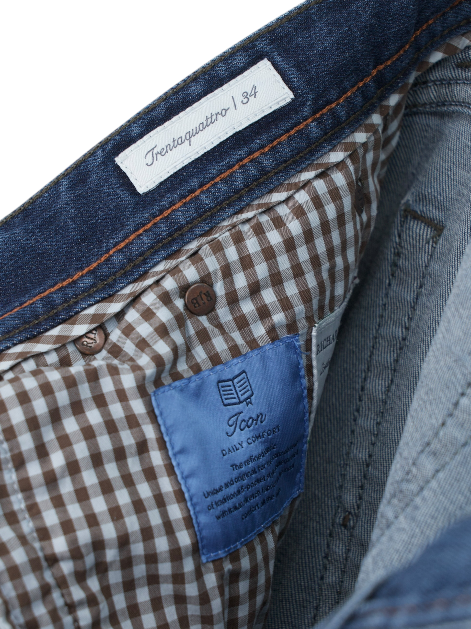 Richard J.Brown Blue Cotton-Stretch Denim "Tokyo-S" Jeans
