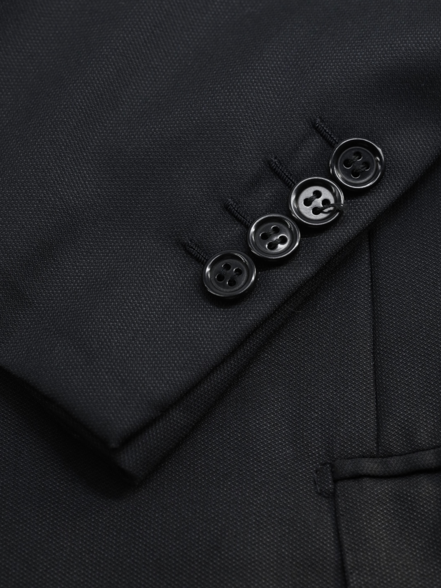 Brioni Black Cashmere & Silk Pinpoint Senato Suit