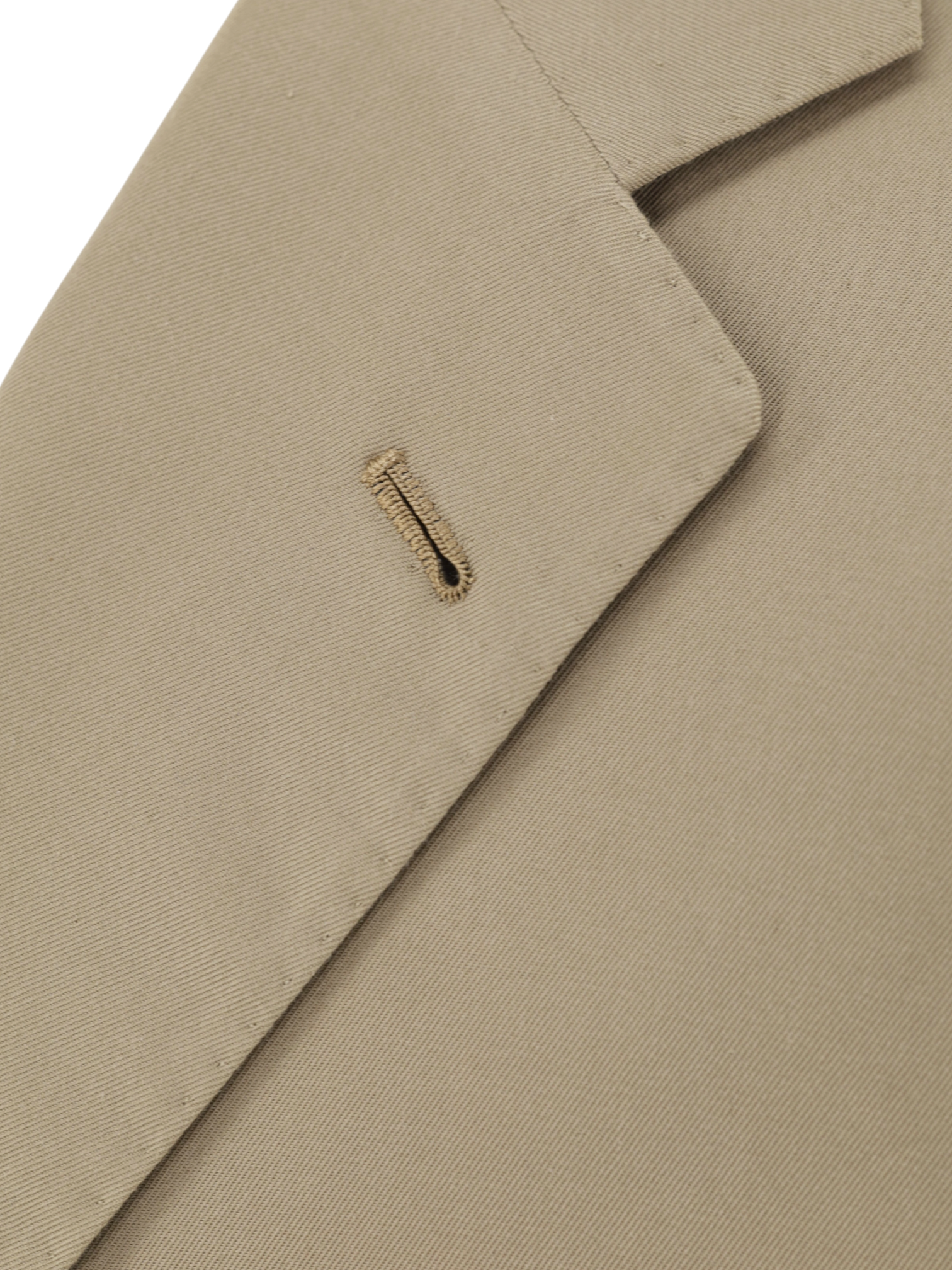 Kiton Khaki Pure Cotton-Twill Sartorial Summer Suit