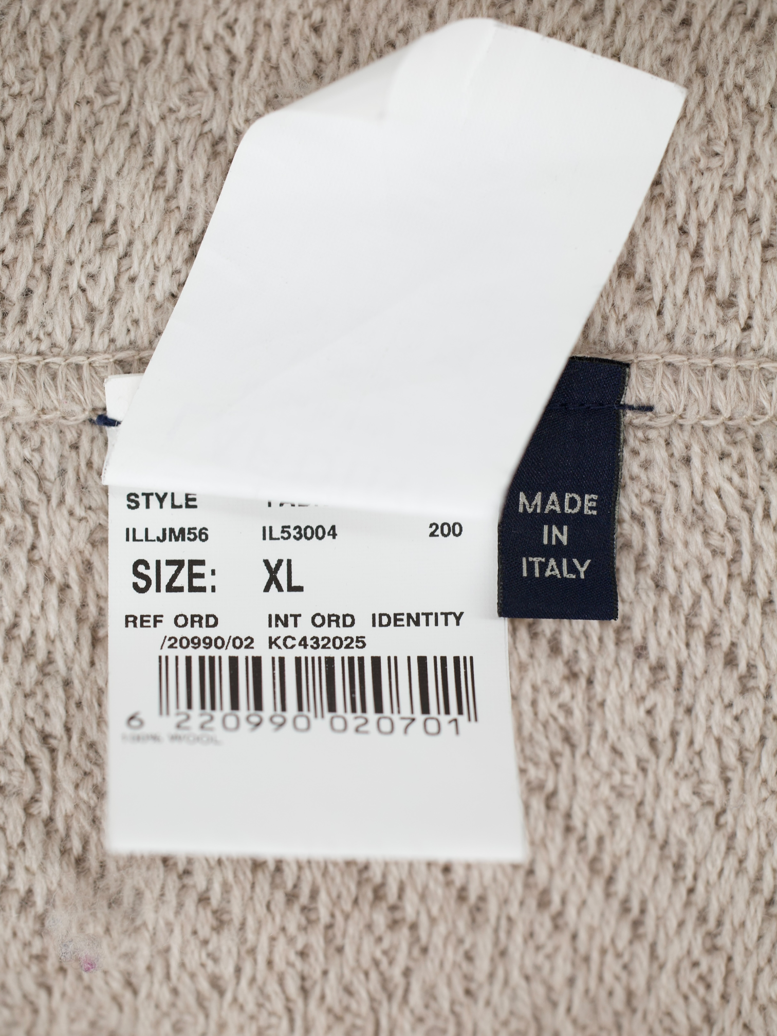 Lardini Greige Pure Wool Heavy-Knitted Sweater Jacket