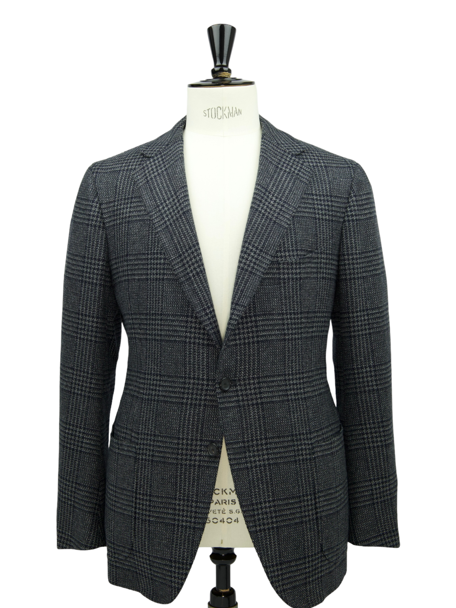 Cesare Attolini Grey Cashmere Overcheck Jacket