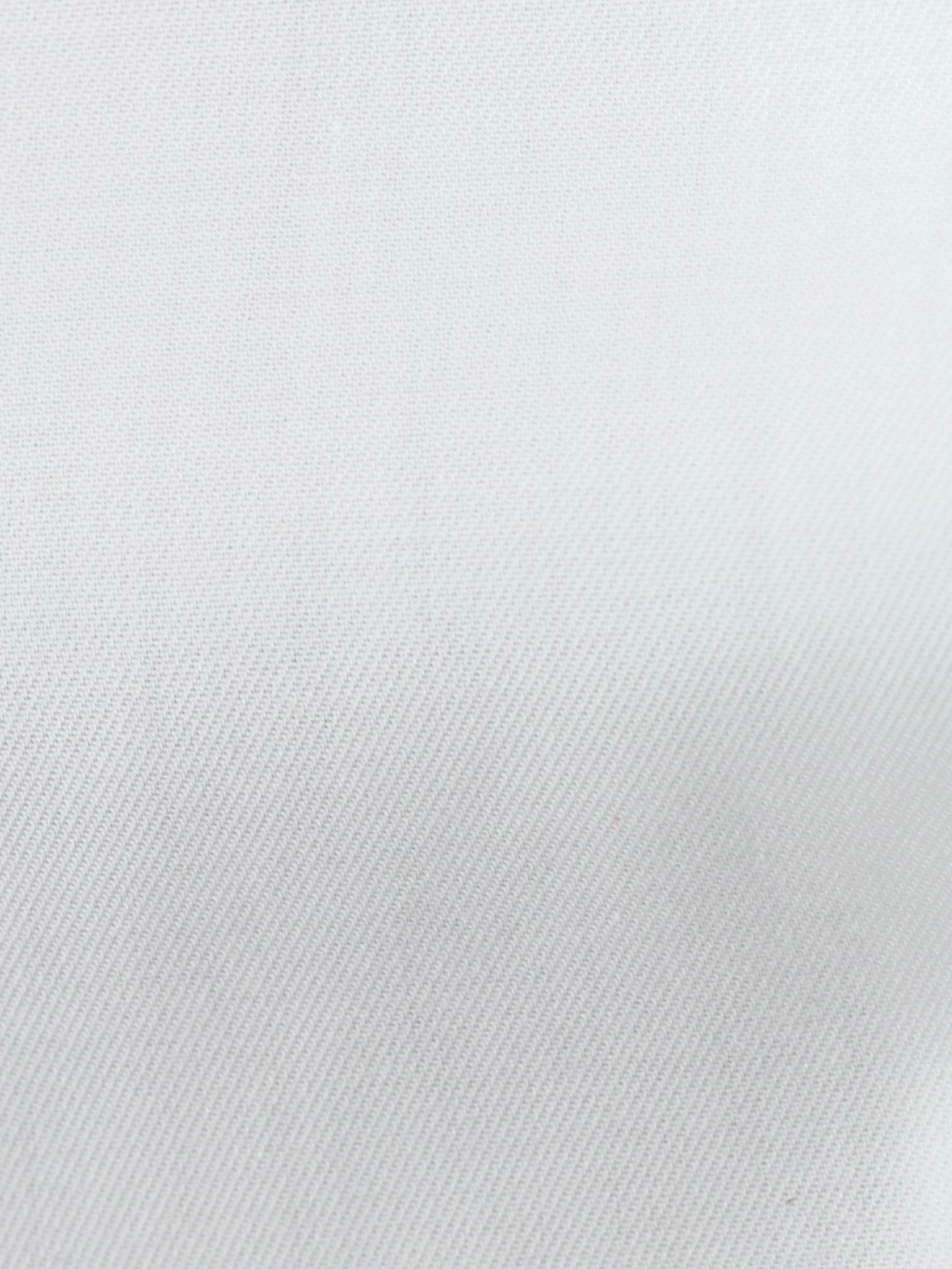 Finamore Esclusiva White One-Piece Collar Cotton Twill Shirt