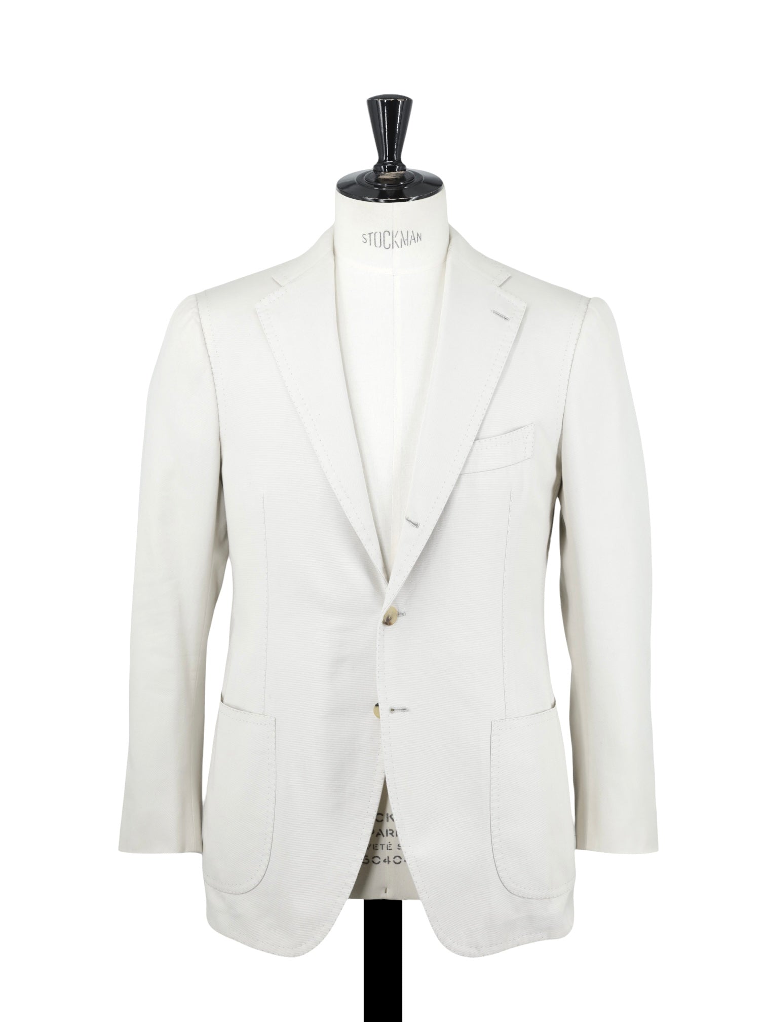 Cesare Attolini Ecru Pure-Cotton Pinpoint Sartorial Summer Suit