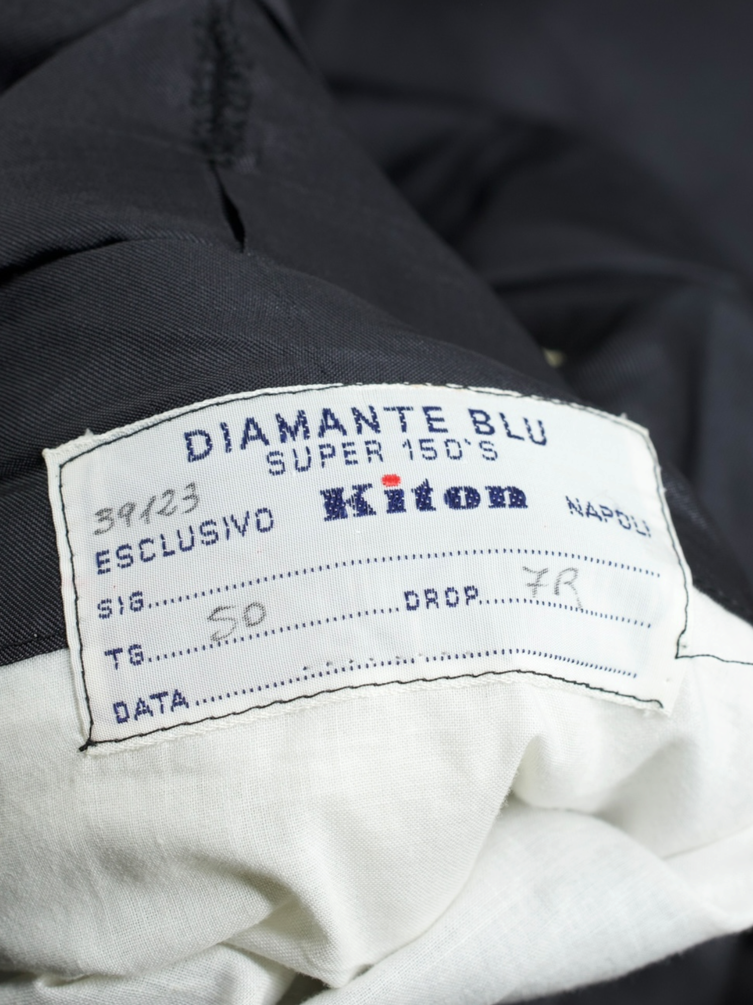 Kiton Dark Grey Super 150's "Diamante Blu" Pinpoint Suit
