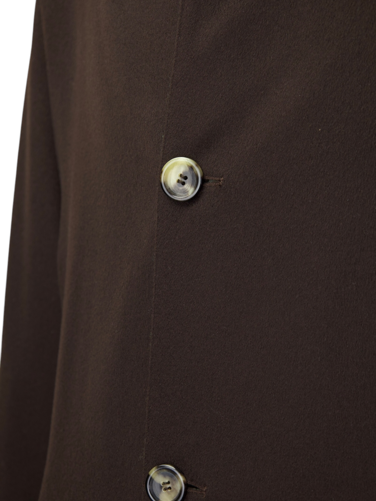 Kiton Chocolate Brown & Olive Green Reversible Cashmere Coat
