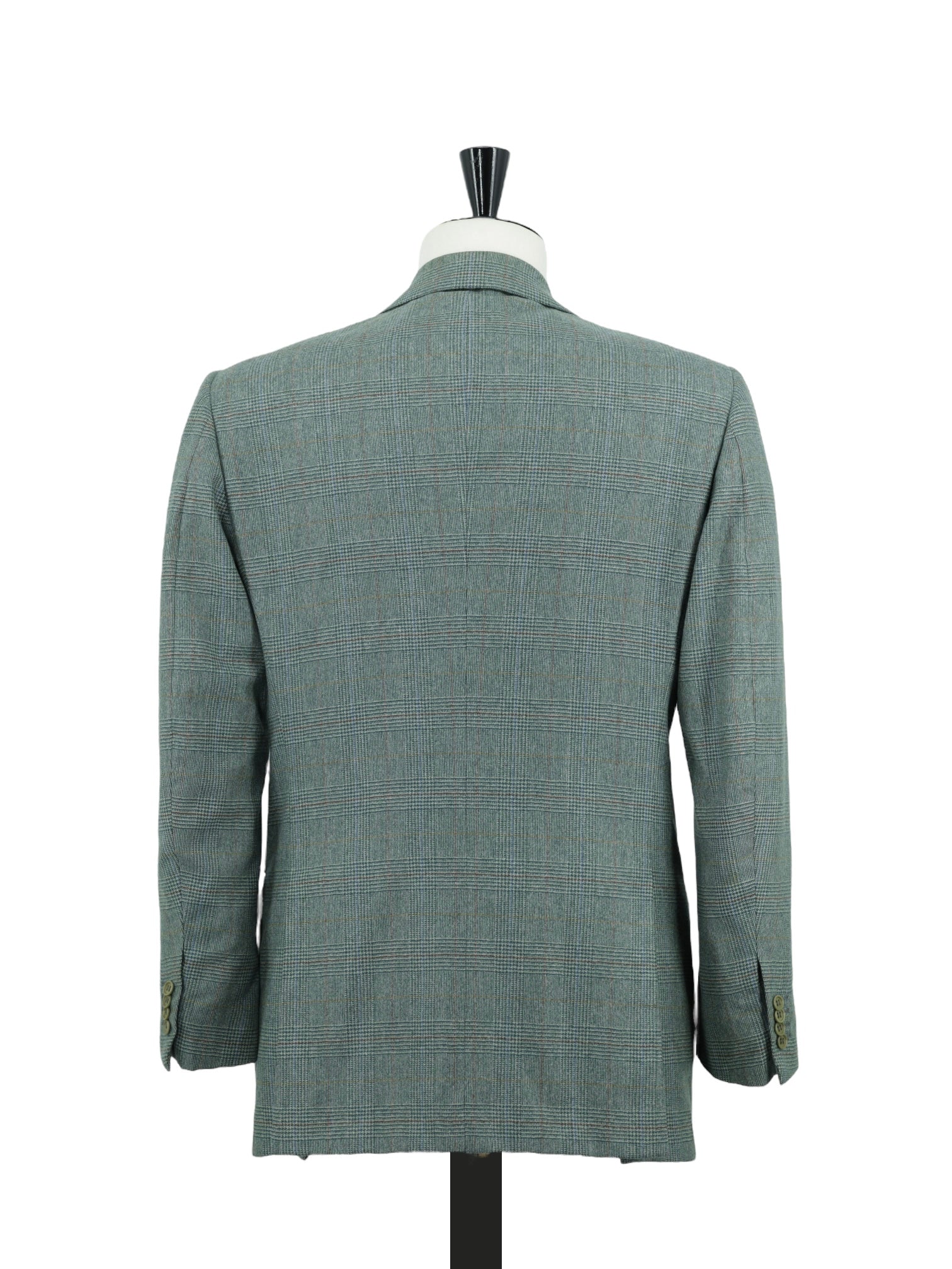 Kiton Vintage Green Pure Cashmere Prince of Wales Jacket