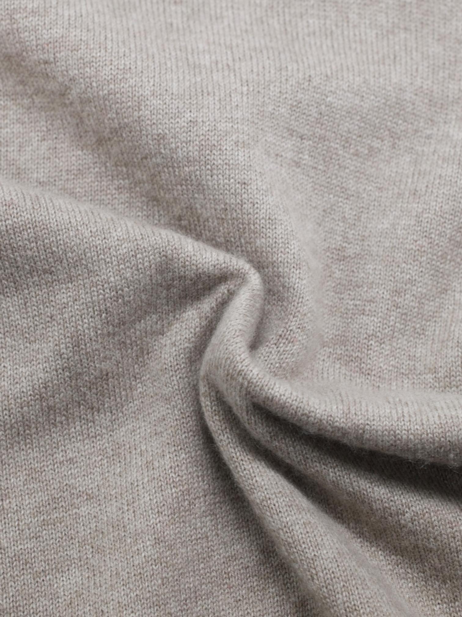 Brunello Cucinelli Light Brown Cashmere Half-Zip Sweater