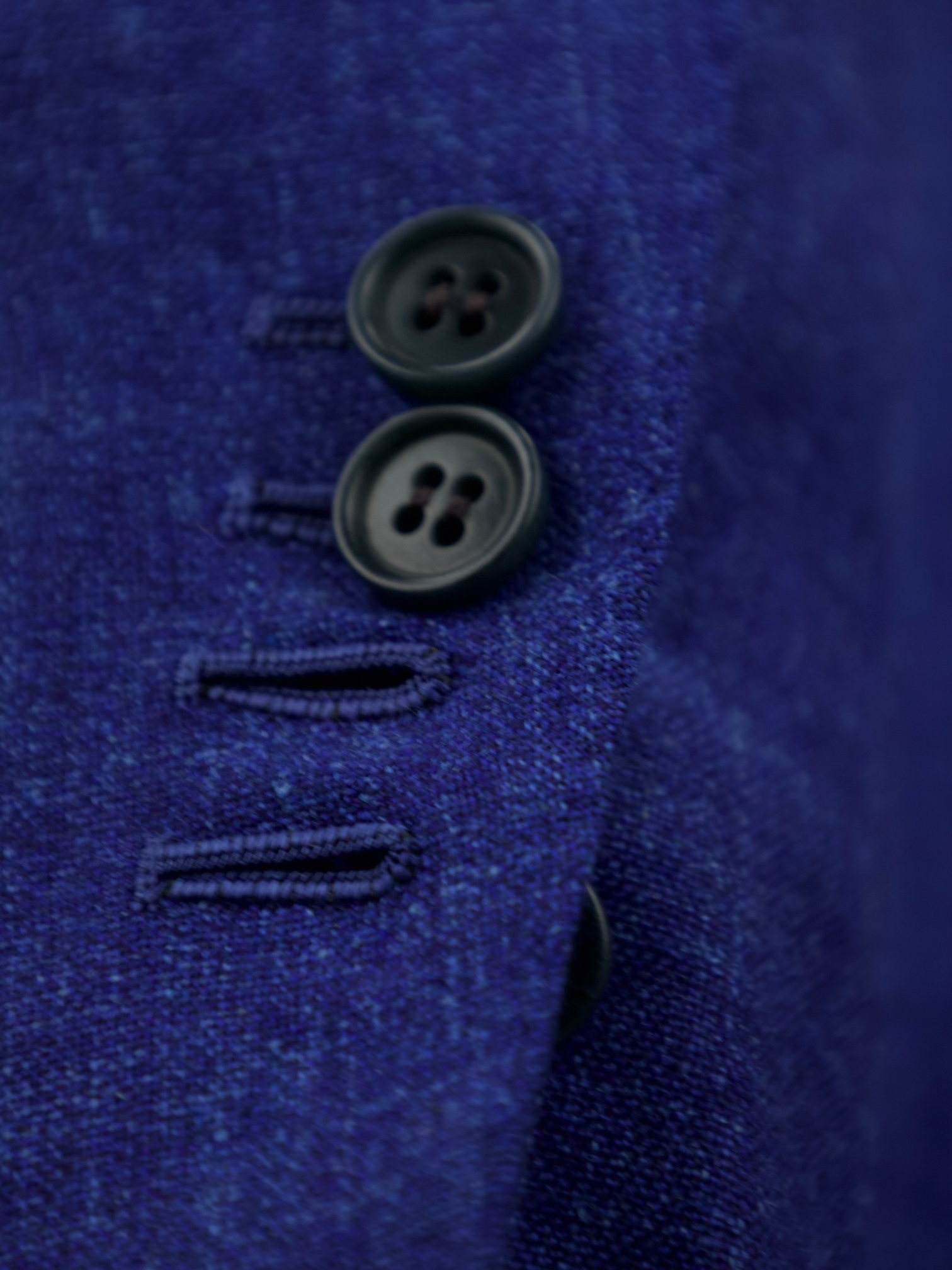 Kiton Cobalt Blue Cashmere, Linen and Silk Melange Suit