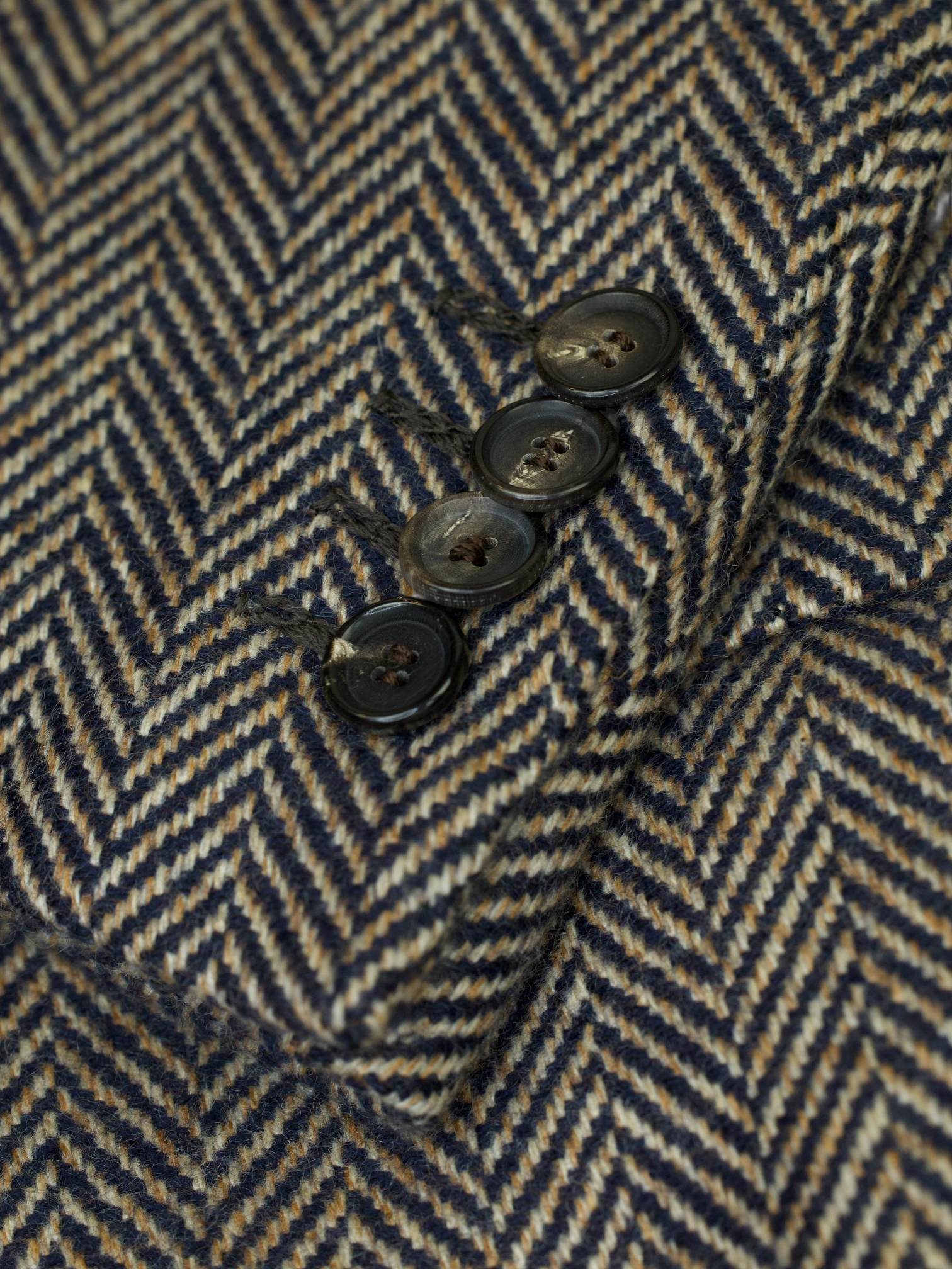 Cesare Attolini Brown & Navy Pure-Cashmere Herringbone Jacket
