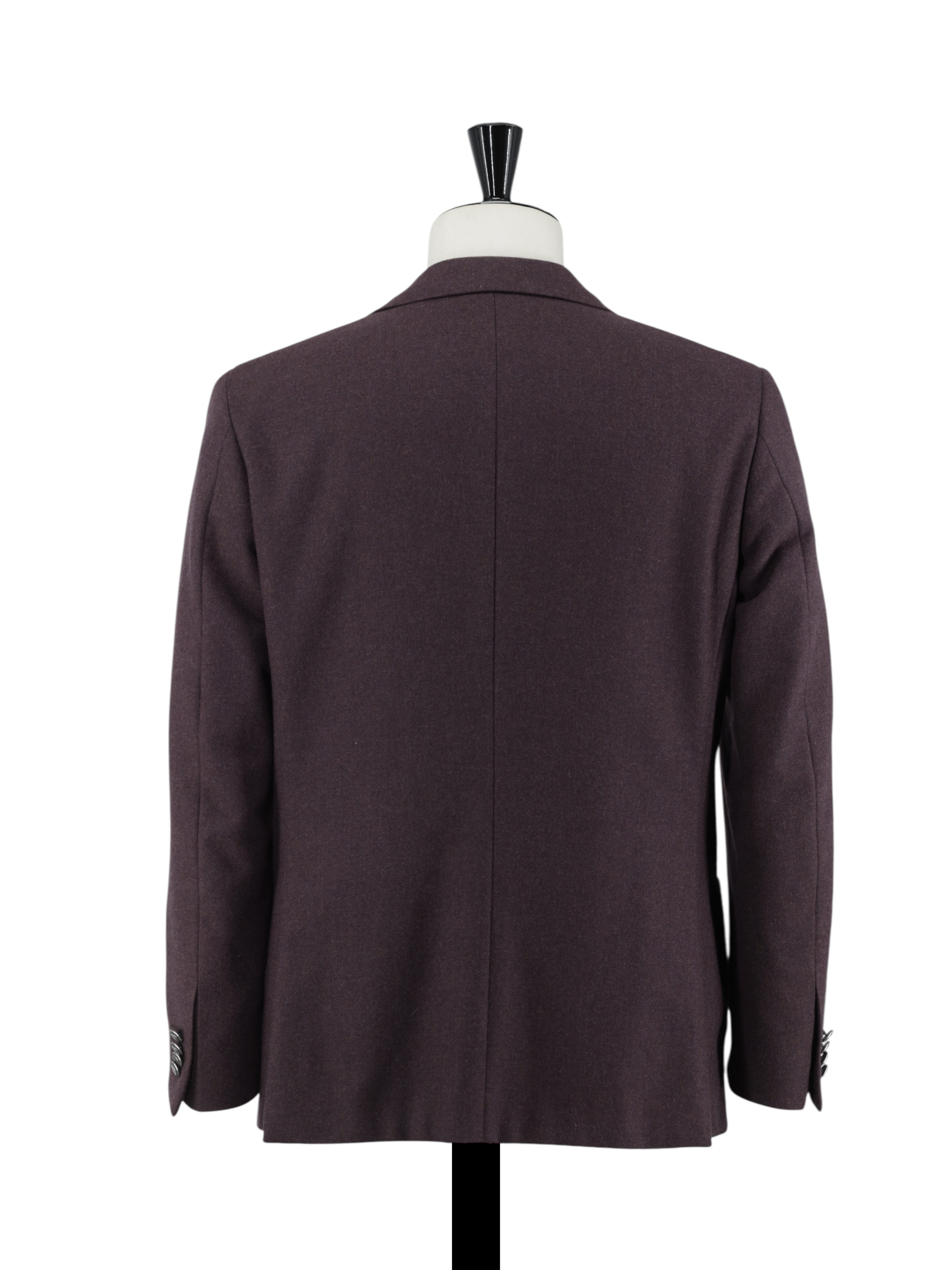 Corneliani Aubergine Brushed Wool & Cashmere Herringbone Jacket