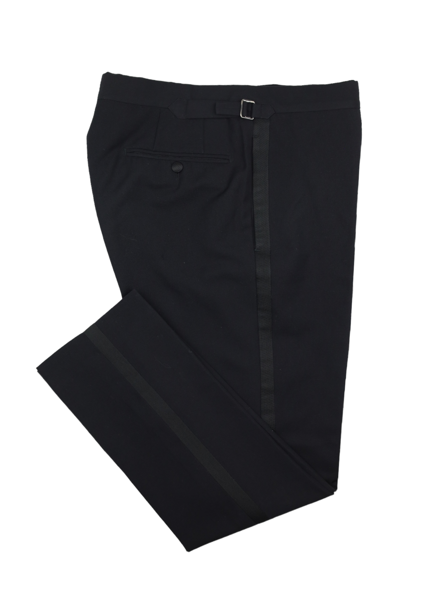 Tom Ford Black Wool & Mohair Tuxedo Trousers