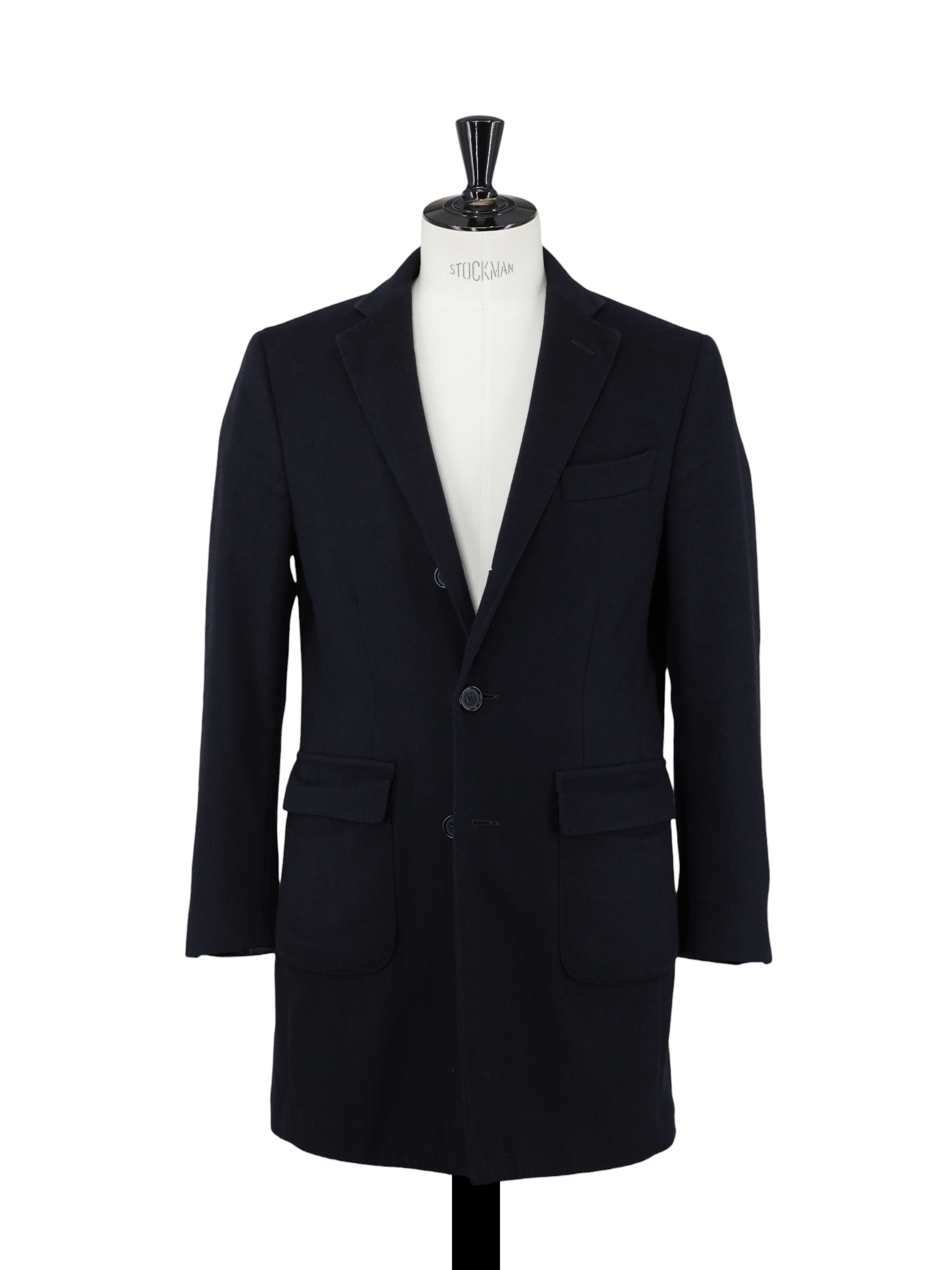 Corneliani Navy Brushed-Wool Classic Overcoat