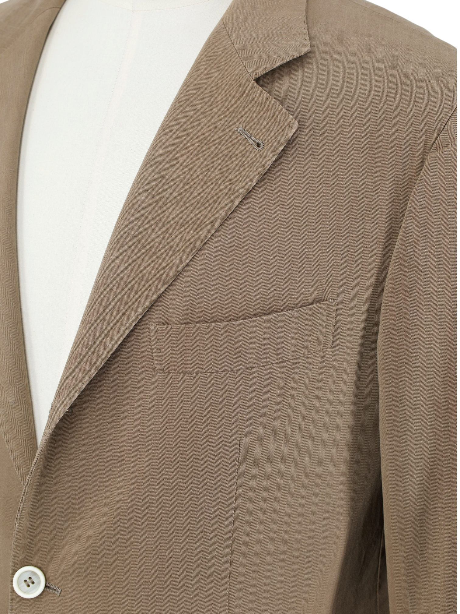 Brunello Cucinelli Brown Lightweight-Cotton Twill Summer Jacket