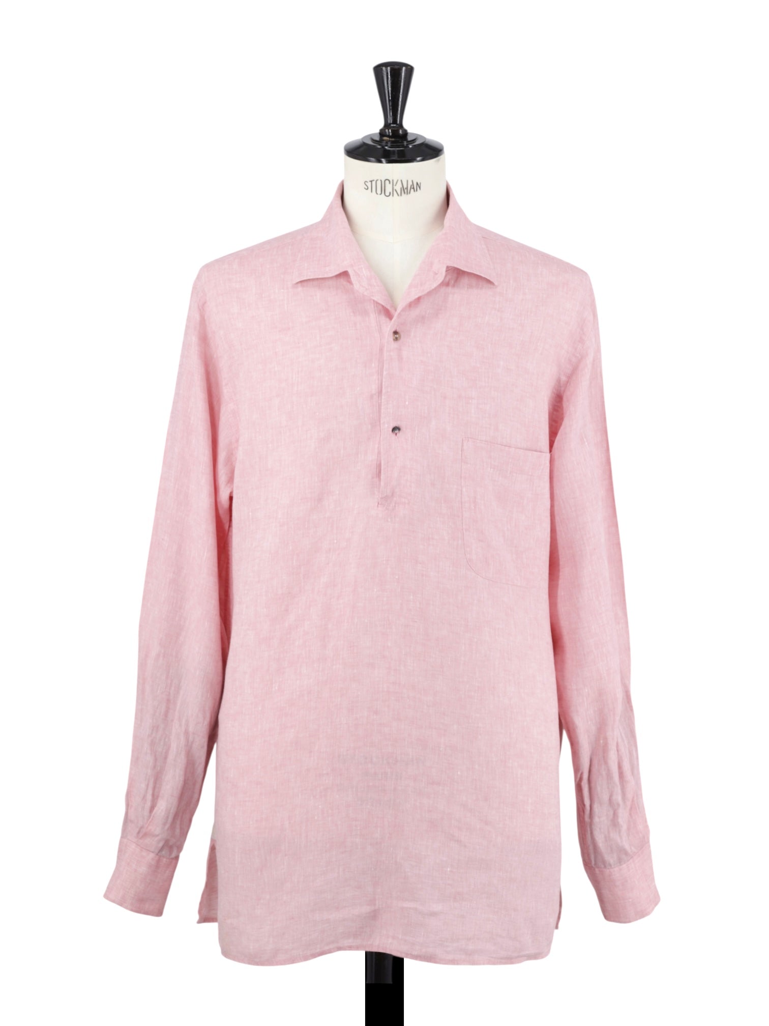 Loro Piana Pink Pure Linen Pop-Over André Shirt