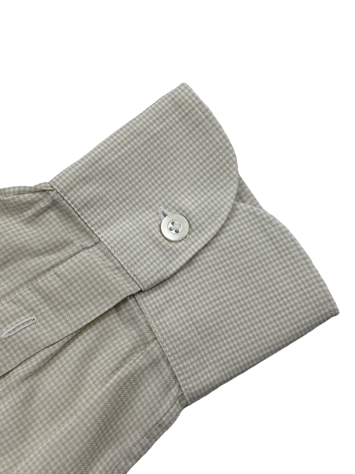 Fray Pale Yellow Puppytooth Shirt