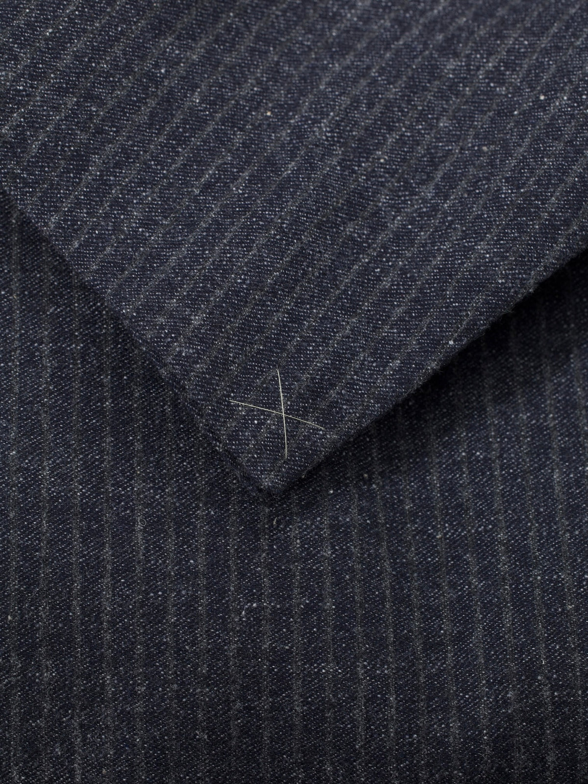 Luigi Borrelli Grey Brushed Wool, Cotton & Linen Double-Breasted Pinstripe Jacket