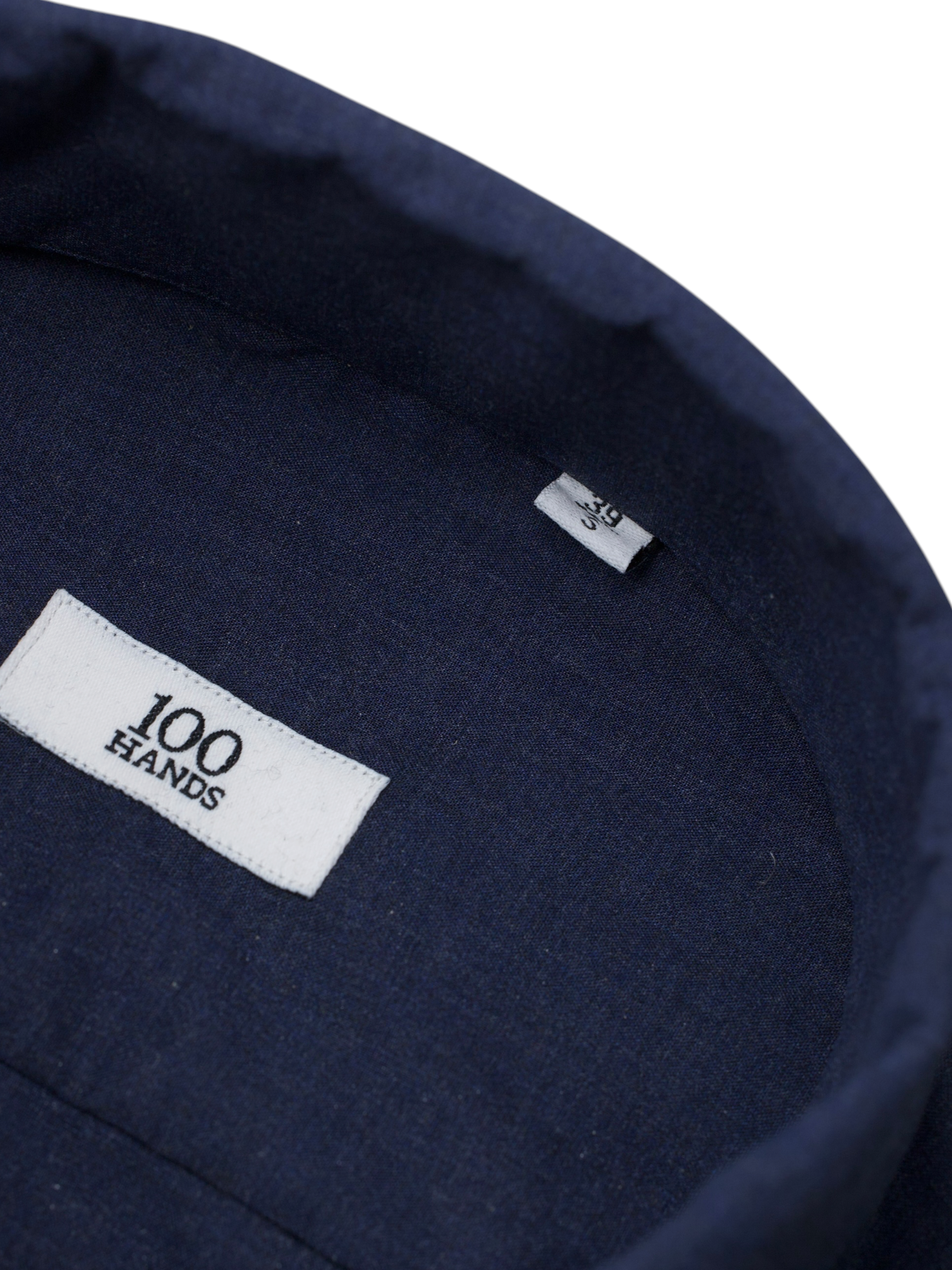 100 Hands Navy Cotton Melange-Pattern Shirt