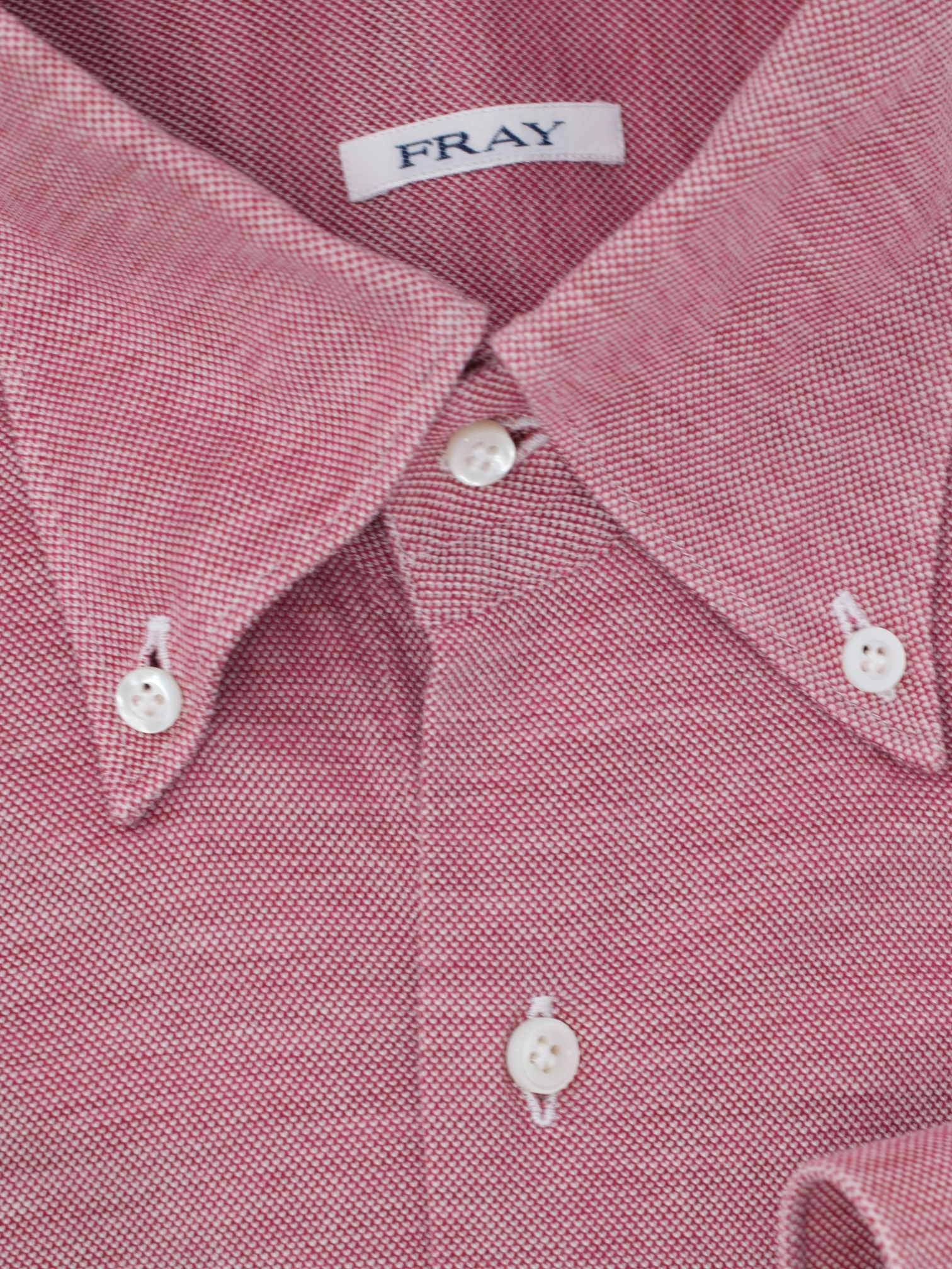 Fray Old Pink Cotton Piqué Knitted Button-Down Shirt