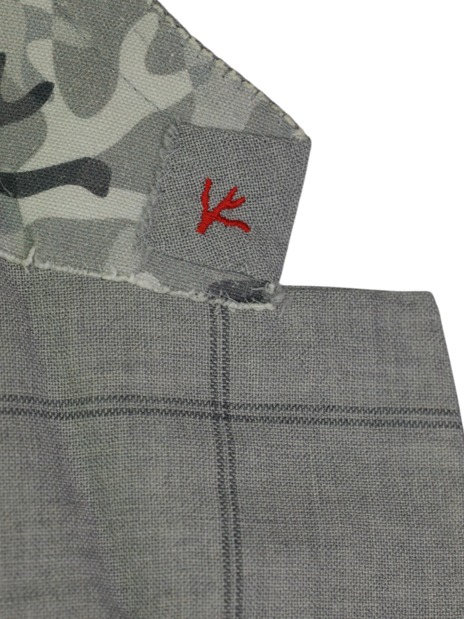 Isaia Grey Wool, Mohair & Cashmere "Fresco Babyhair" Windowpane Jacket