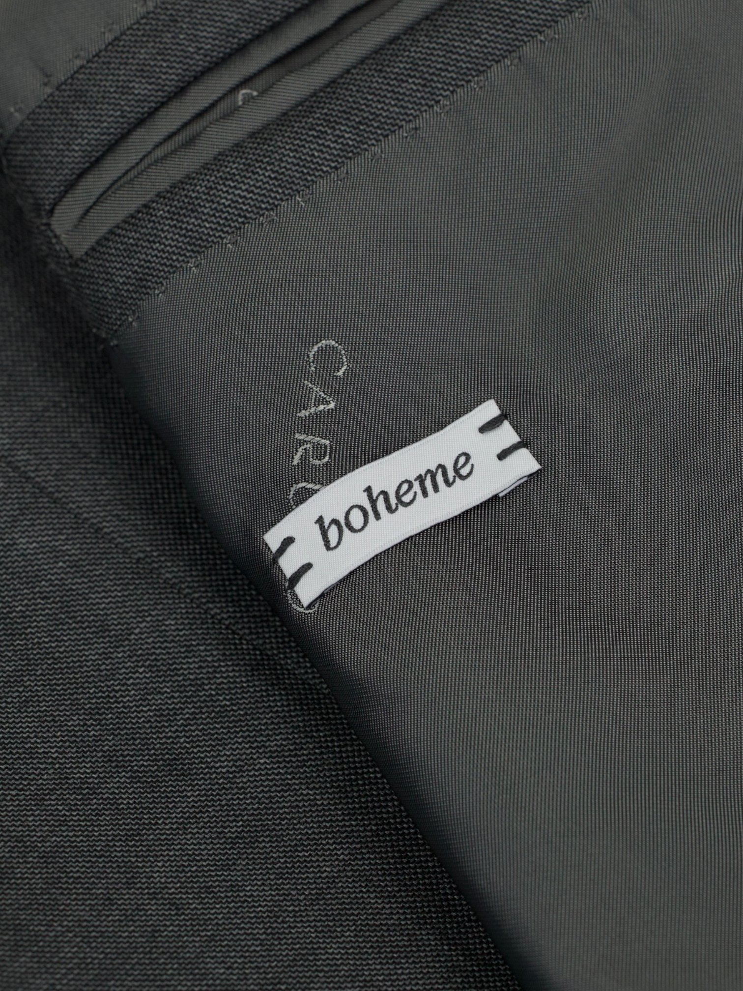 Caruso Mouse-Grey Super 150's "Australis" Sharkskin Boheme Suit + Extra Trousers