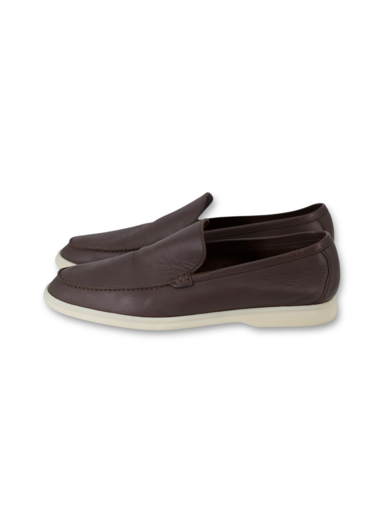 Loro Piana Dark Brown Elk Leather Summer Walk Loafers