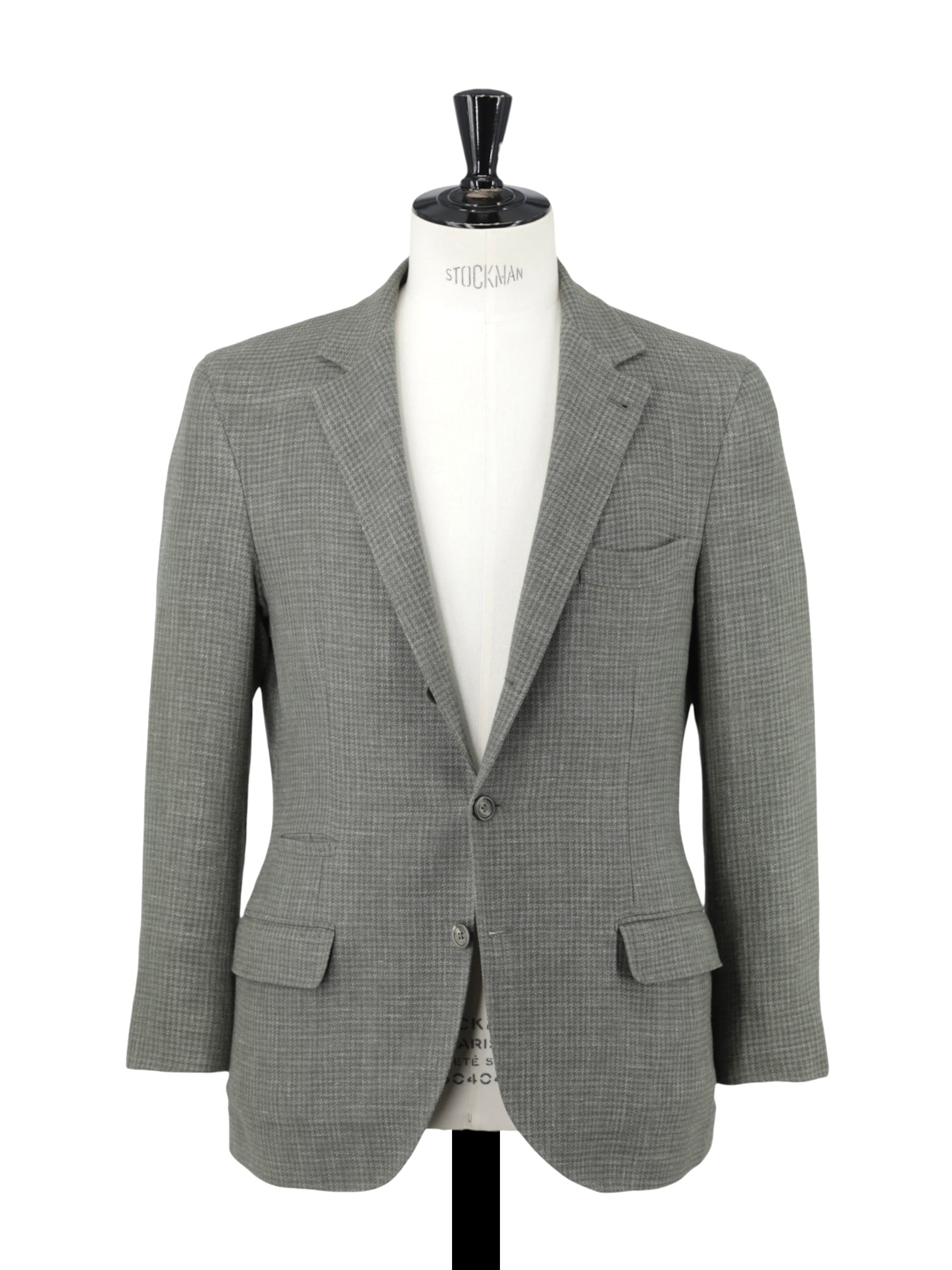 Brunello Cucinelli Sage Green Wool, Linen & Silk Pied de Poule Jacket