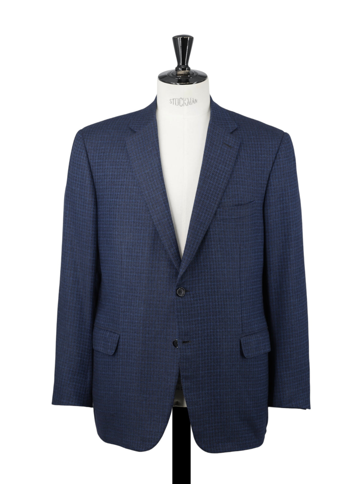 Brioni Petrol Blue & Burgundy Silk & Cashmere Houndstooth Brunico Jacket