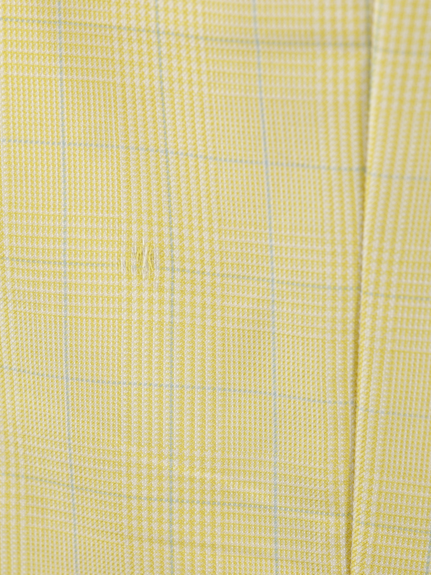 Brioni Butter Yellow & Light Blue Wool-Silk Blend Checkered Jacket