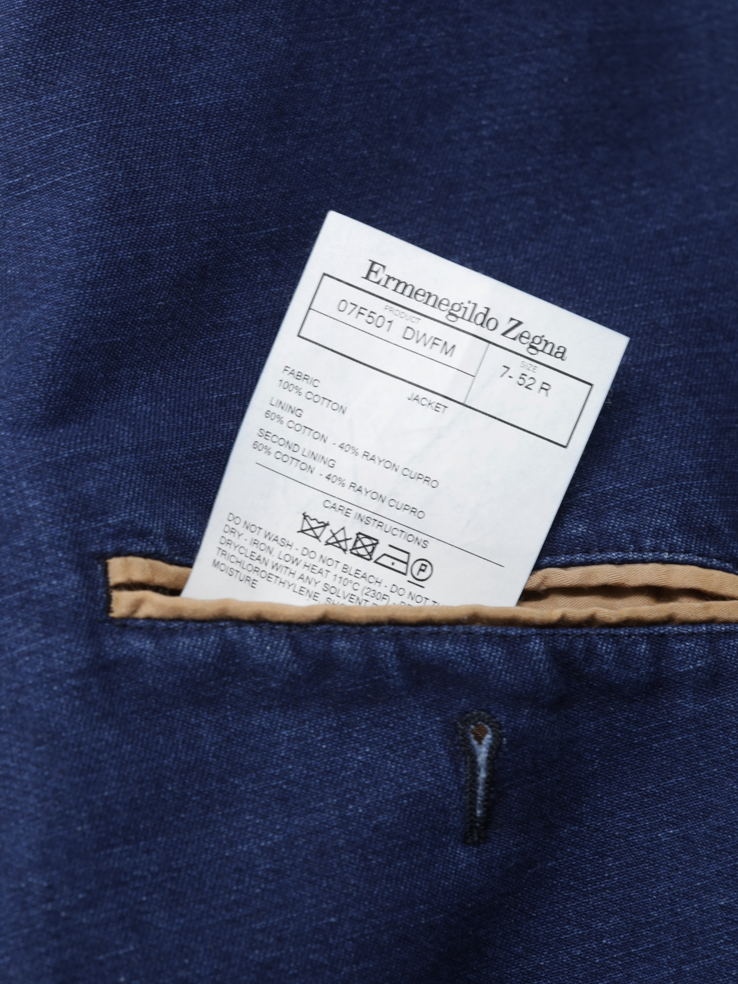 Ermenegildo Zegna Blue Cotton-Denim Twill Casual Jacket