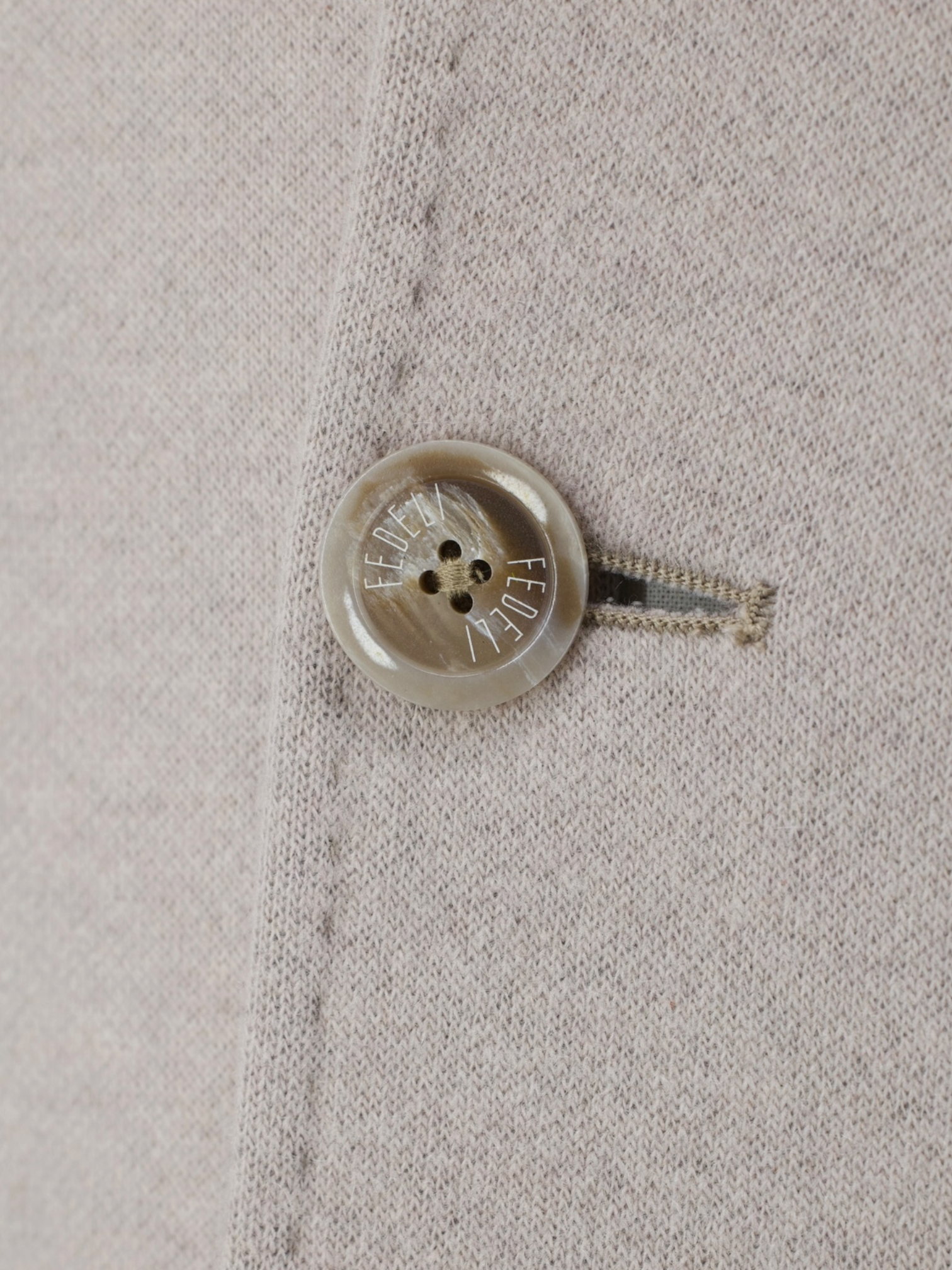 Fedeli Greige Pure Cashmere Tubular-Collar "Damon" Jacket