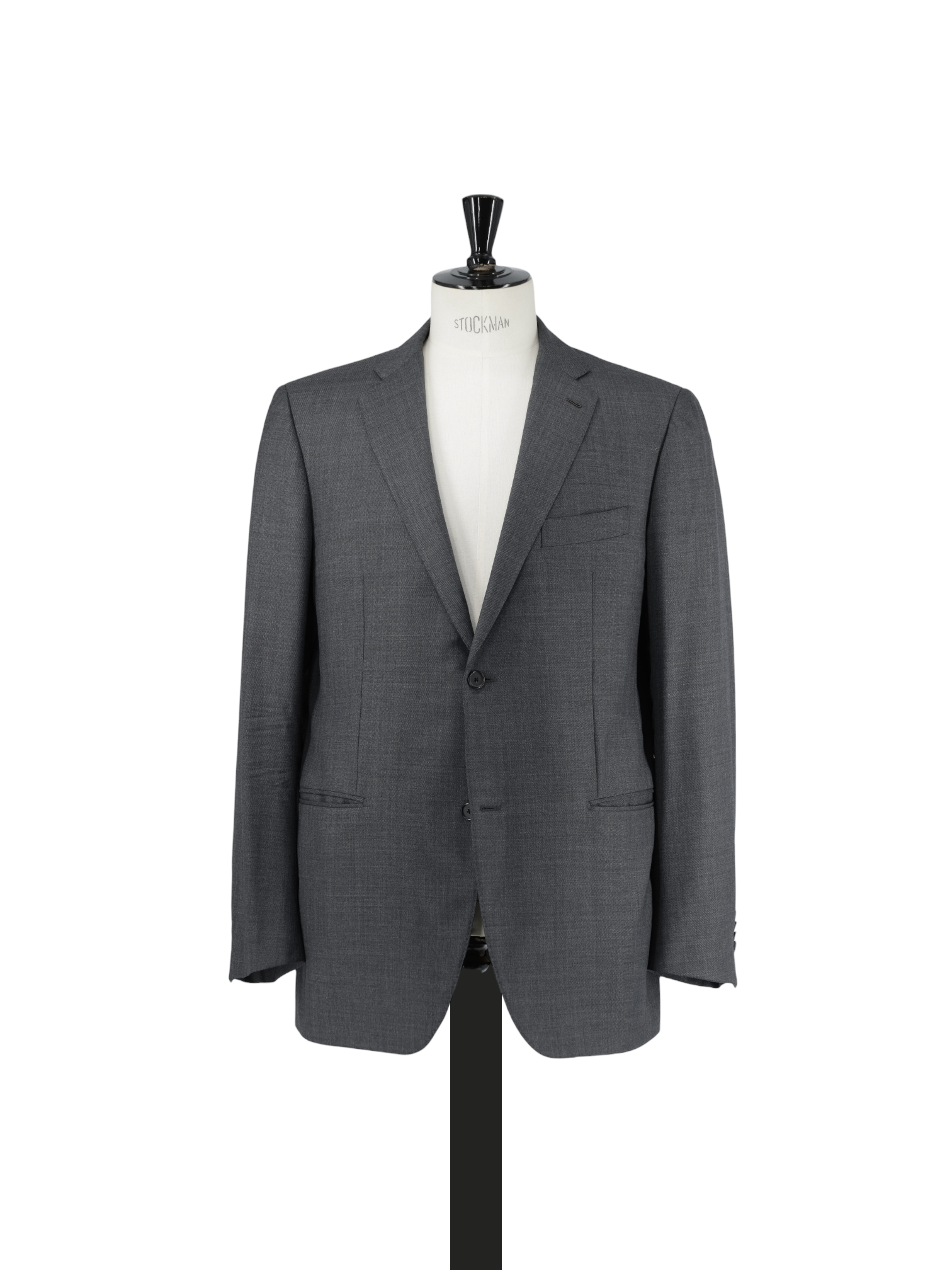 Caruso Grey Super 120’s Sharkskin Lungo Suit