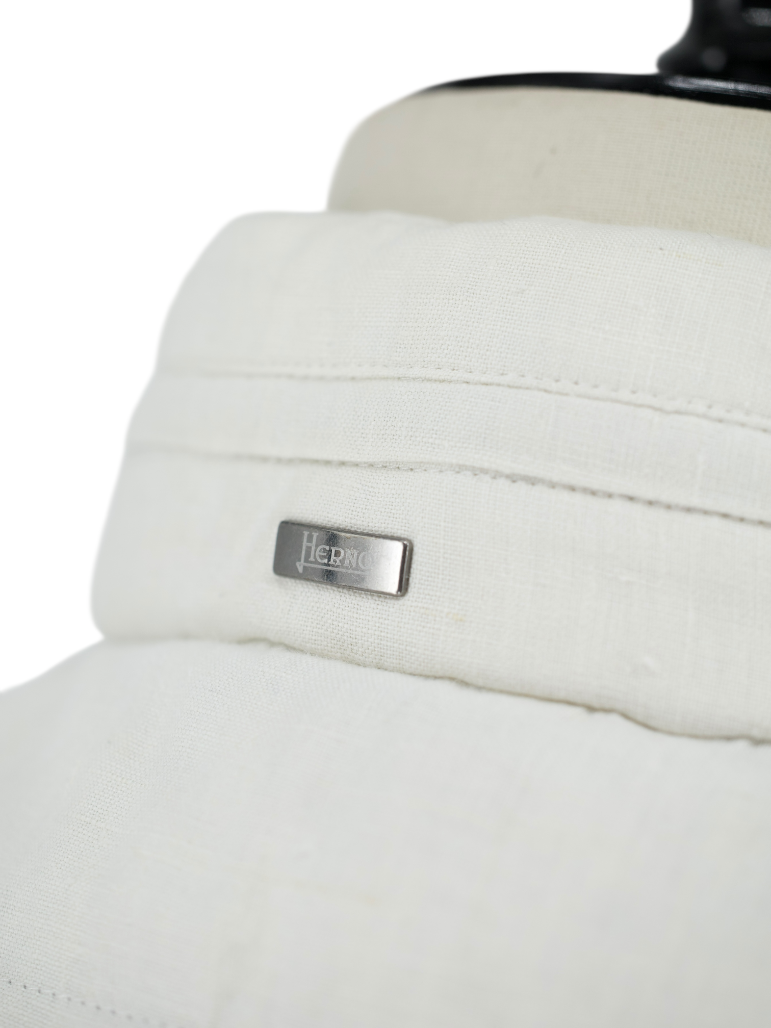 Herno White Pure Linen Padded Summer Vest