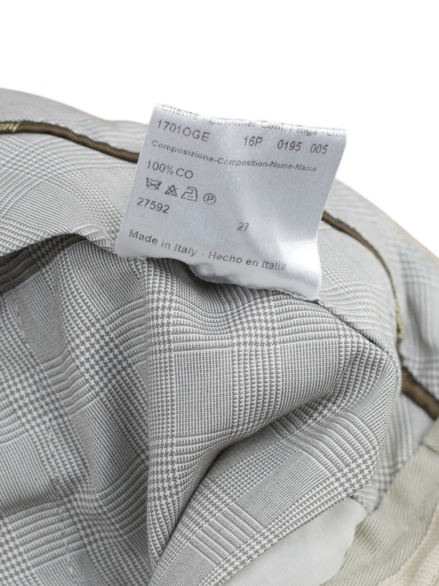 Brioni Light Brown Pure Cotton Twill Portorico Trousers