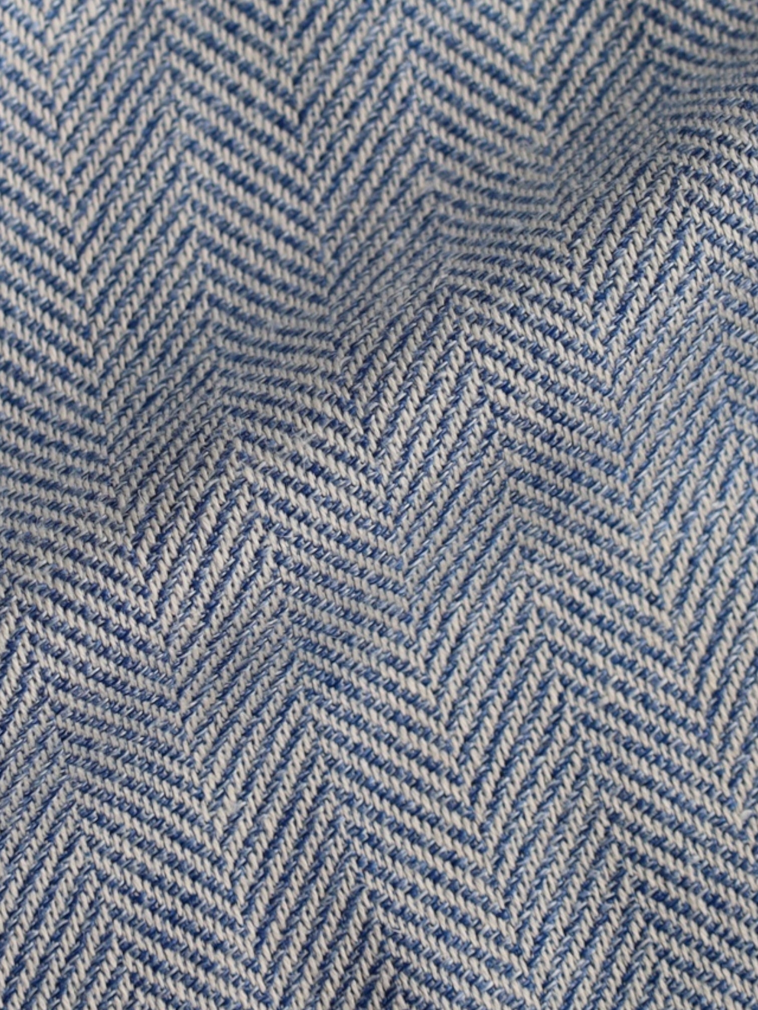Kiton Light Blue Cashmere Blend Herringbone Summer Jacket