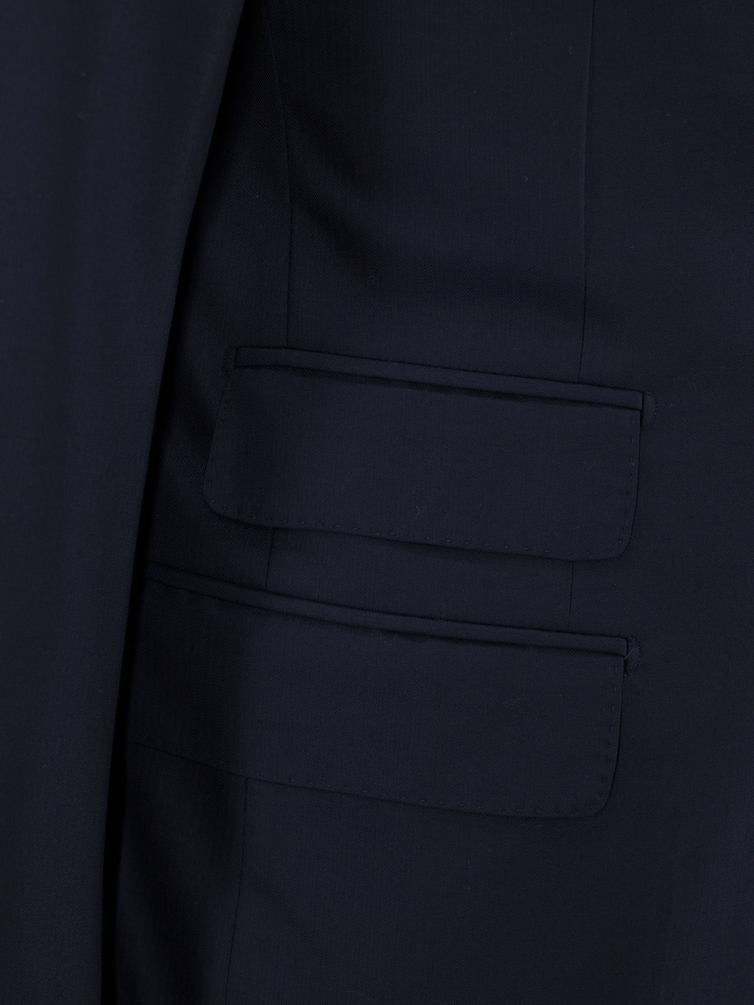 Ermenegildo Zegna Navy 12milmil12 Micro-Herringbone Suit