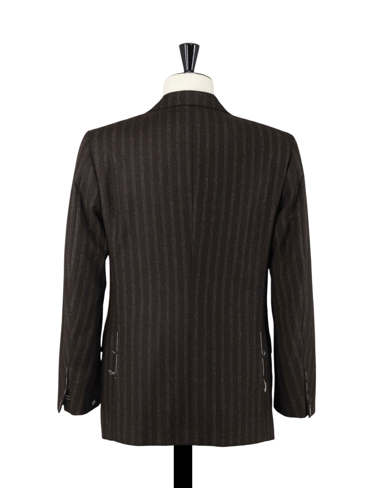 Cesare Attolini Dark Brown Wool-Flannel Vintage-Stripe Suit