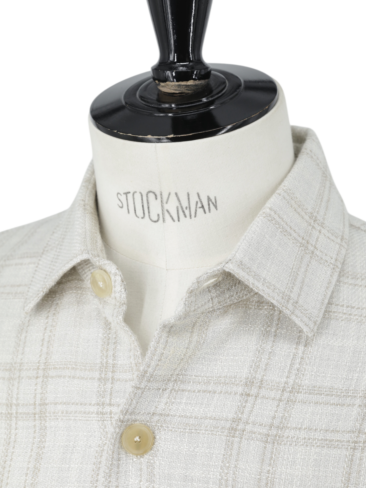 Cesare Attolini Beige Wool, Cotton, Silk & Linen Checkered Sartorial Overshirt