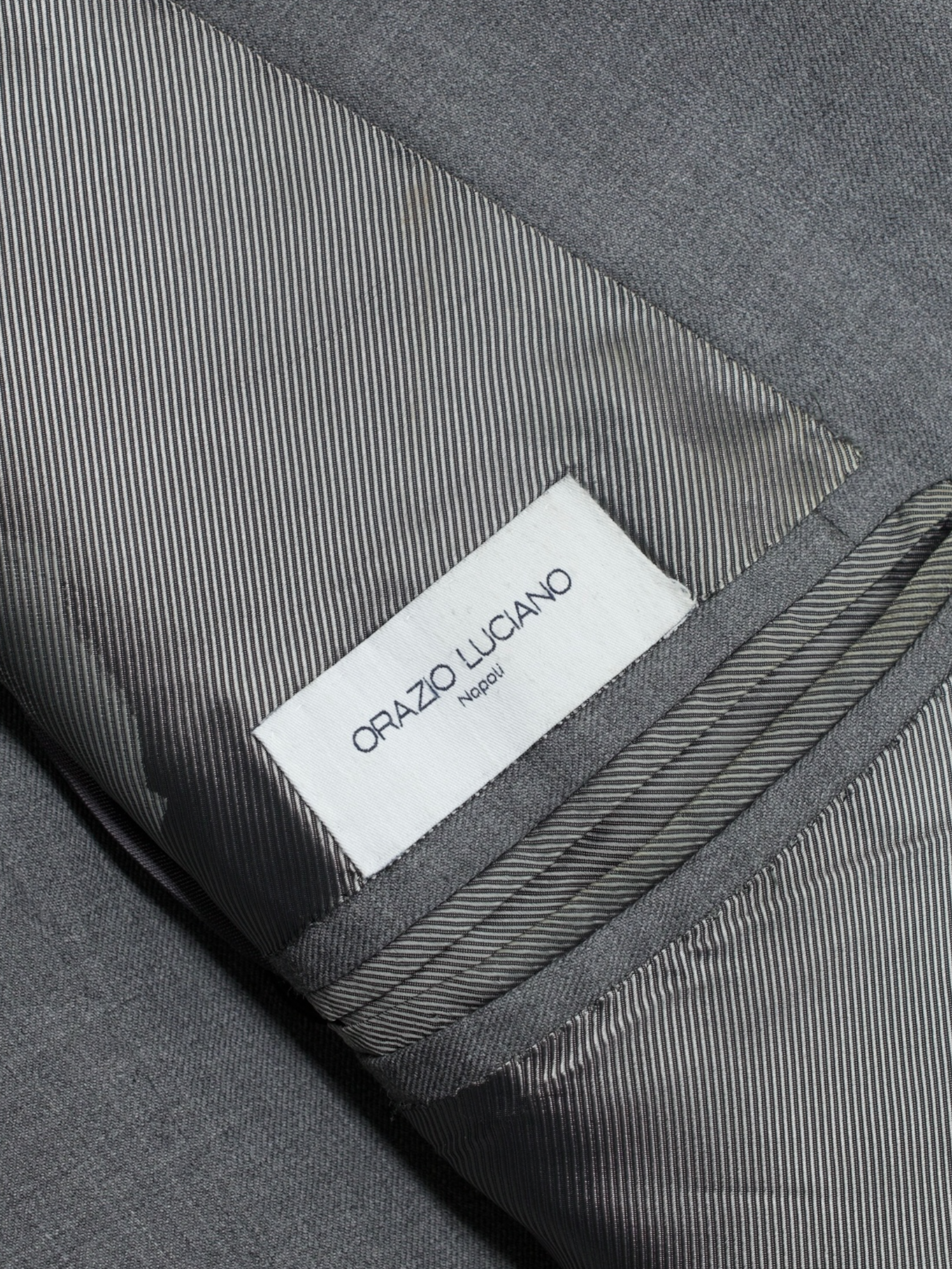 Orazio Luciano & Ambrosi Grey Double-Breasted Fine-Wool Twill Suit