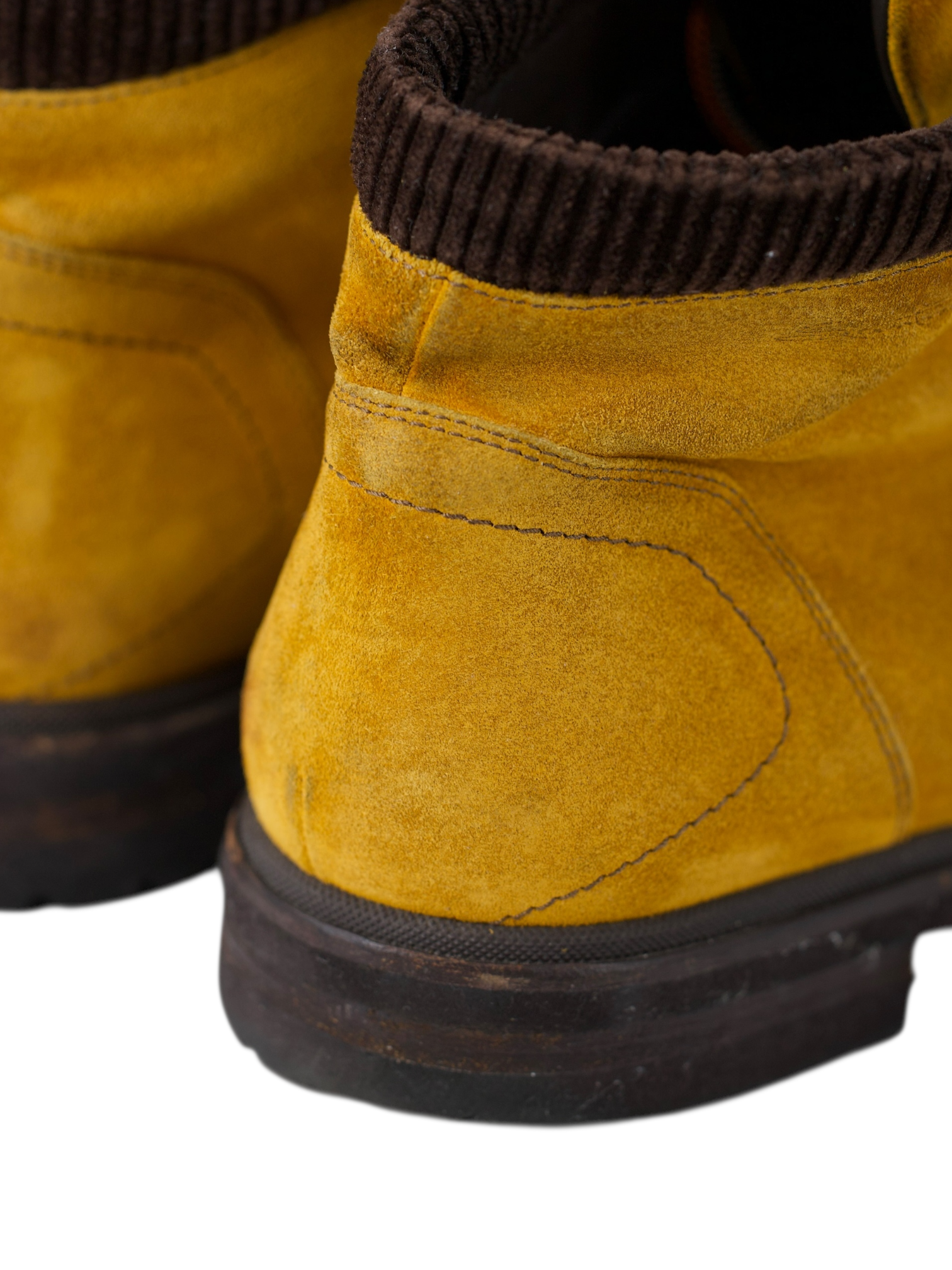 Santoni Mustard Yellow Suede St. Moritz Mountain Boots
