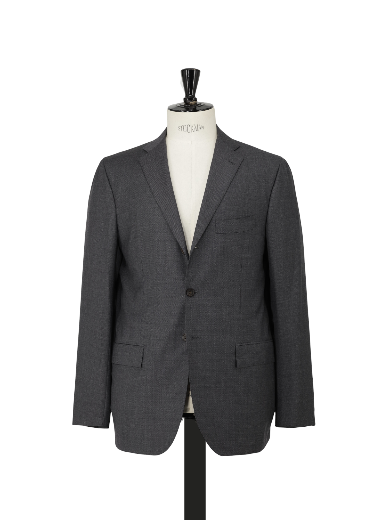 Kiton Grey Fine-Wool Sharkskin Neapolitan Suit