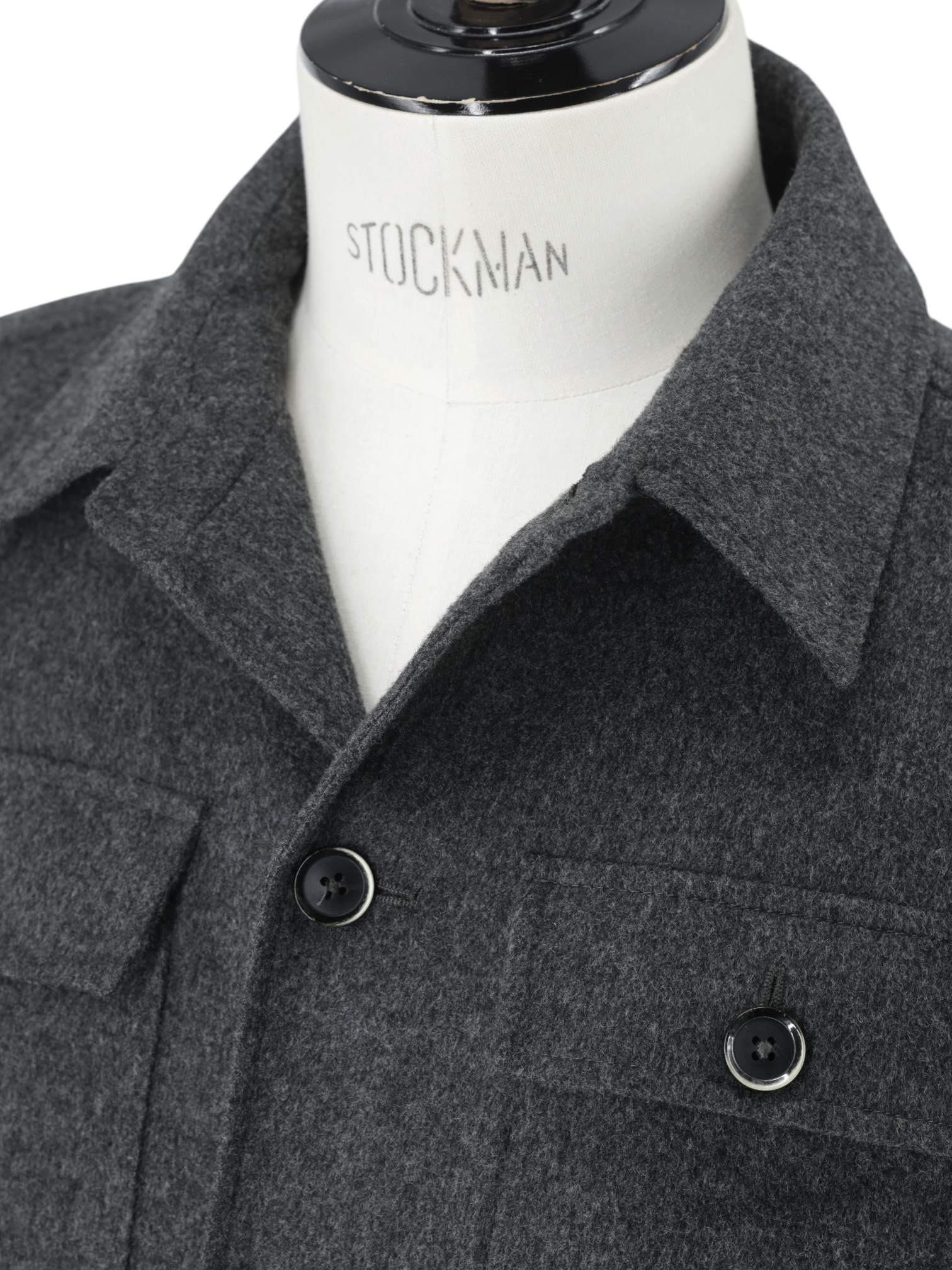 Caruso Grey Wool-Flannel Sartorial Fieldjacket